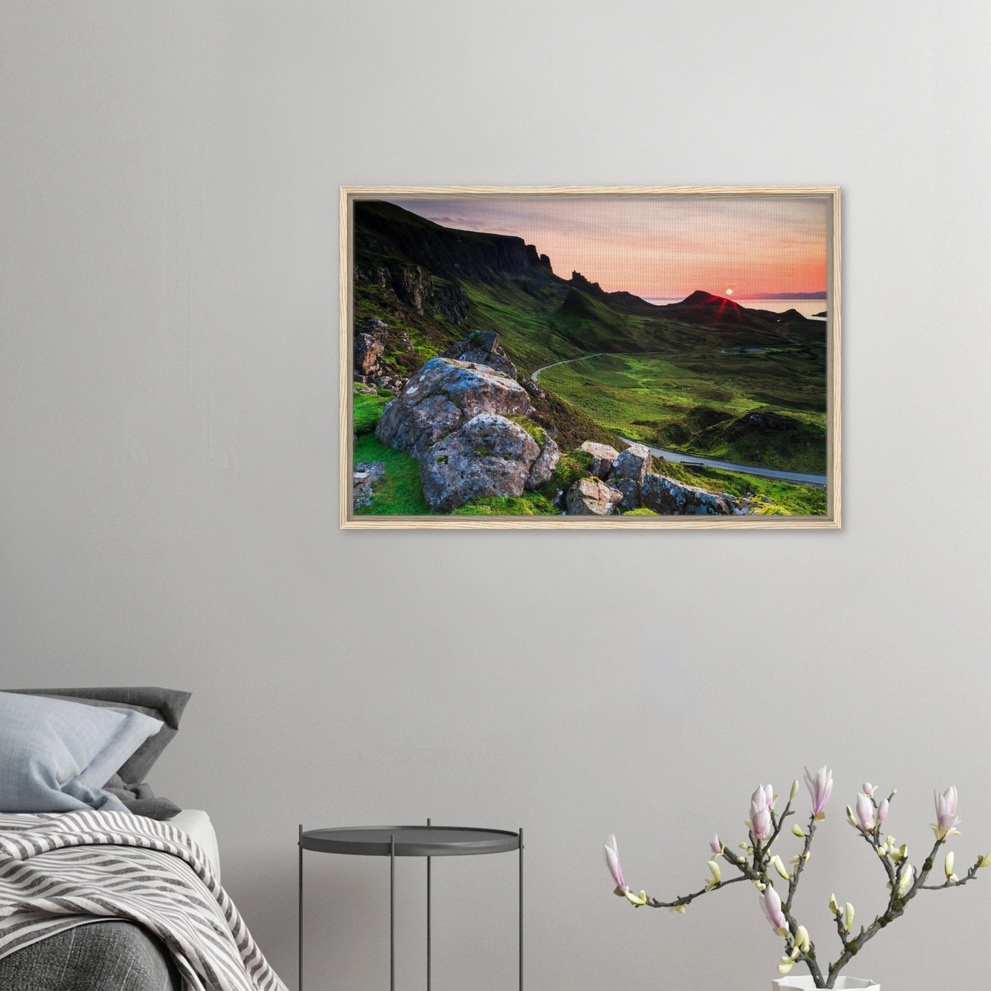 Evening light over ancient cliffs of The Quiraing in wall art