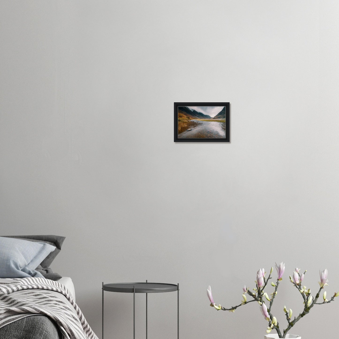Framed canvas of Glencoe valley wilderness