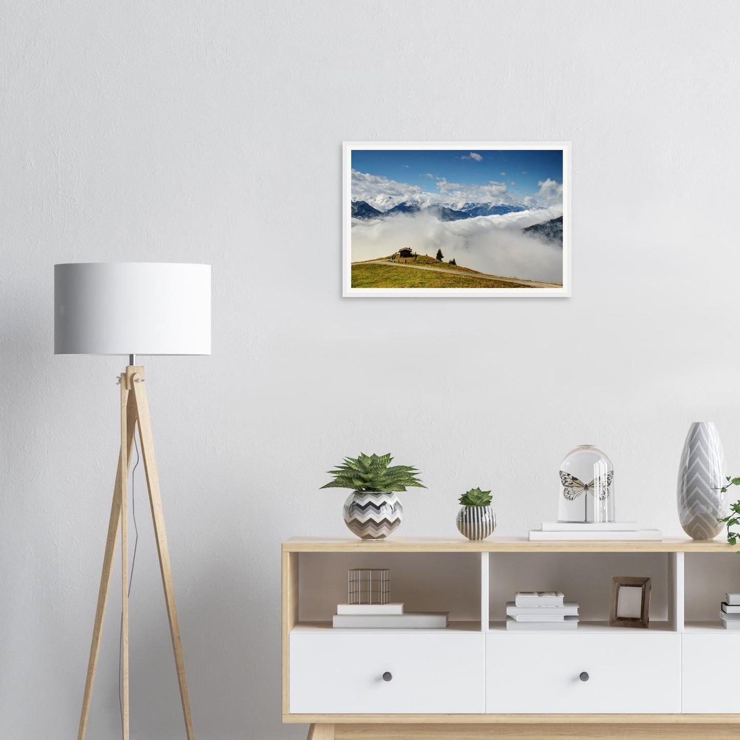 Panoramic view of Austrian Alps framed wall art