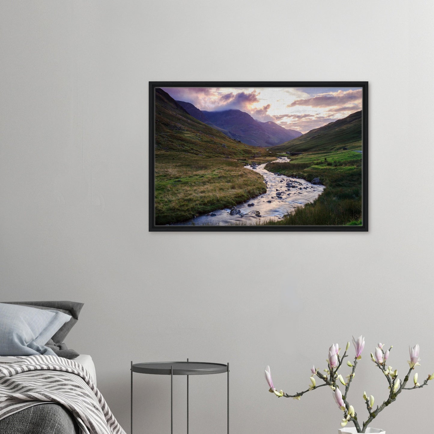 Framed canvas of Honister Pass at sunset in the Lake District