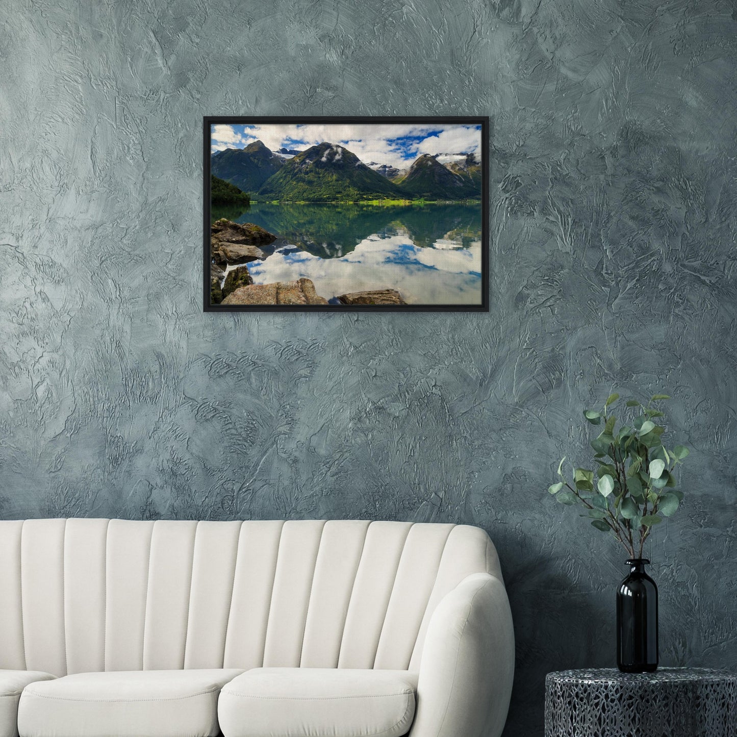 Natural harmony of sky and earth at Strynevatnet in canvas