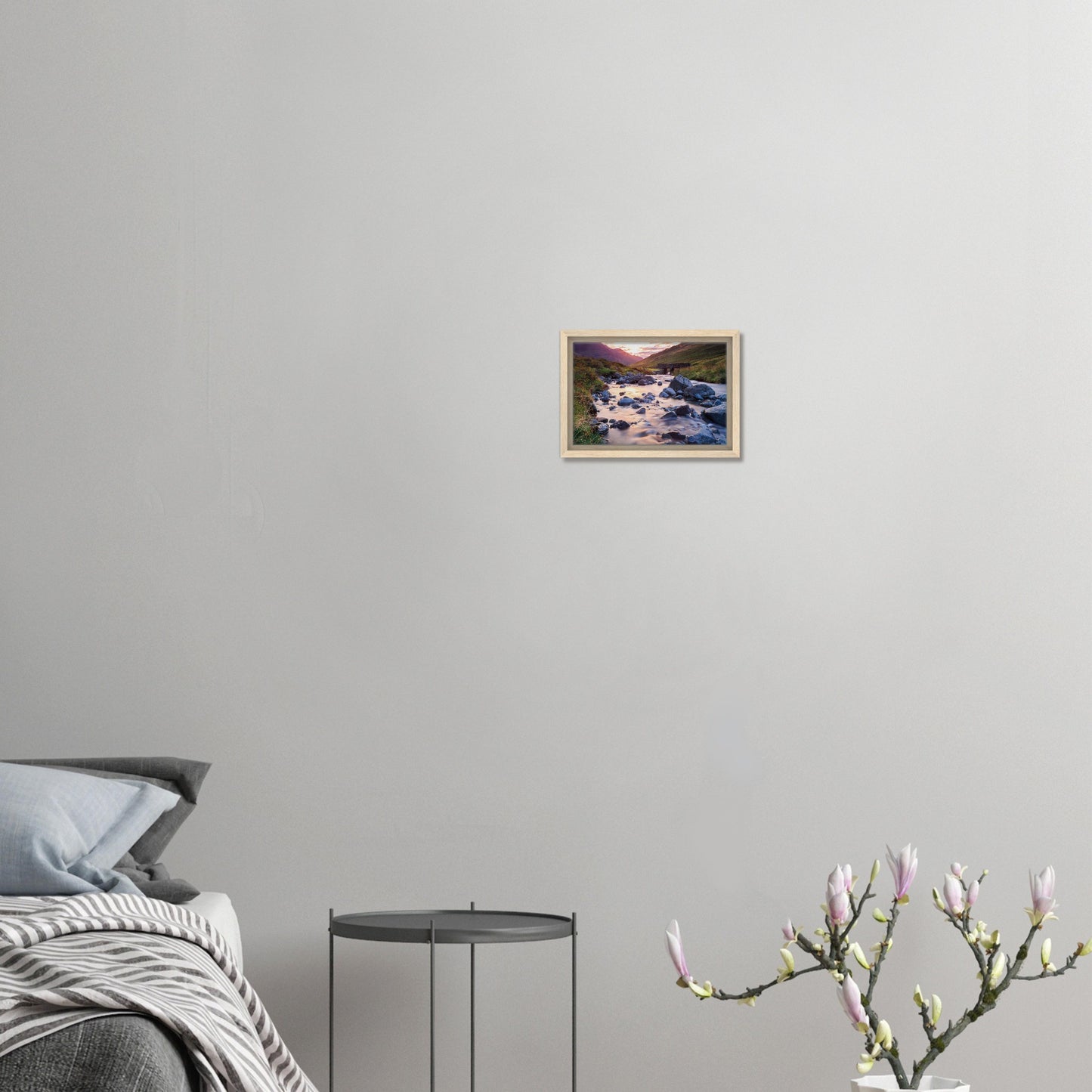 Honister Pass valley bathed in warm light in canvas wall art