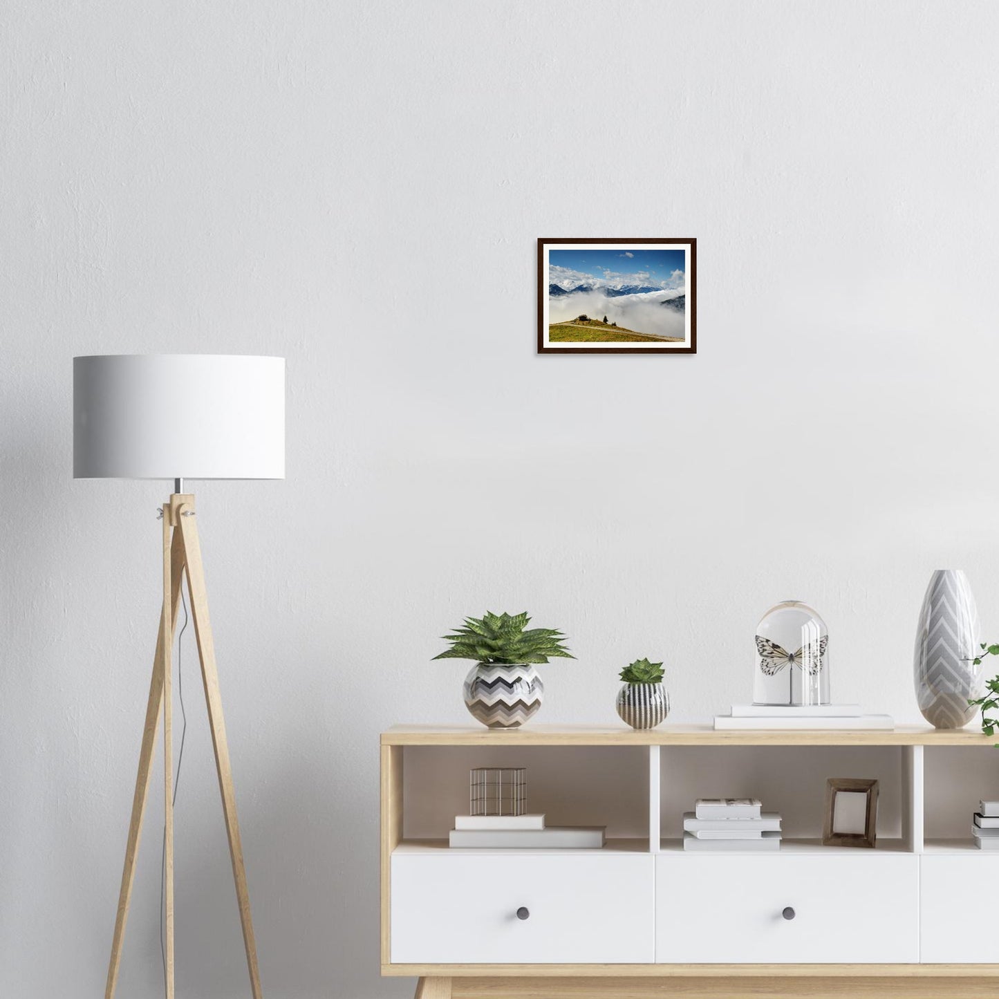 Verdant Alpine slopes in Panoramabahn Austria framed print