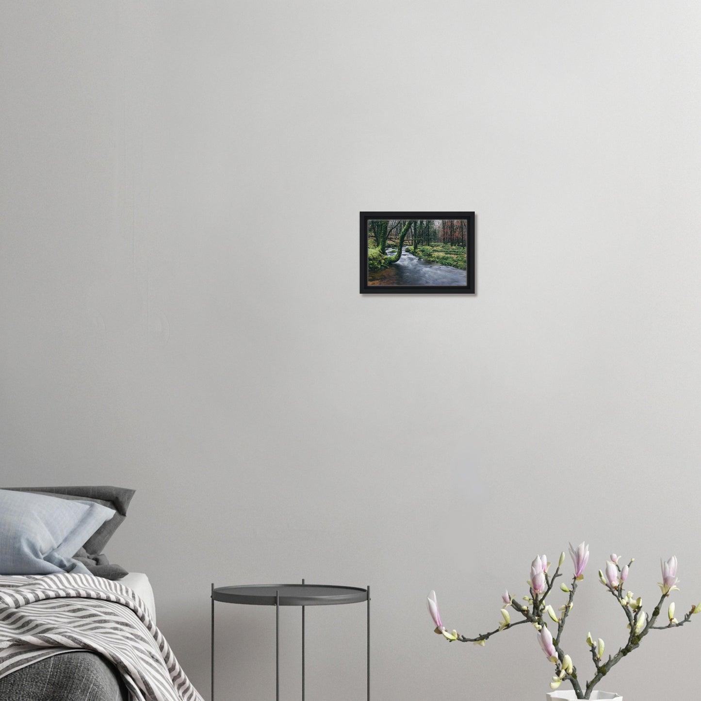 Framed forest and river print from Dartmoor National Park