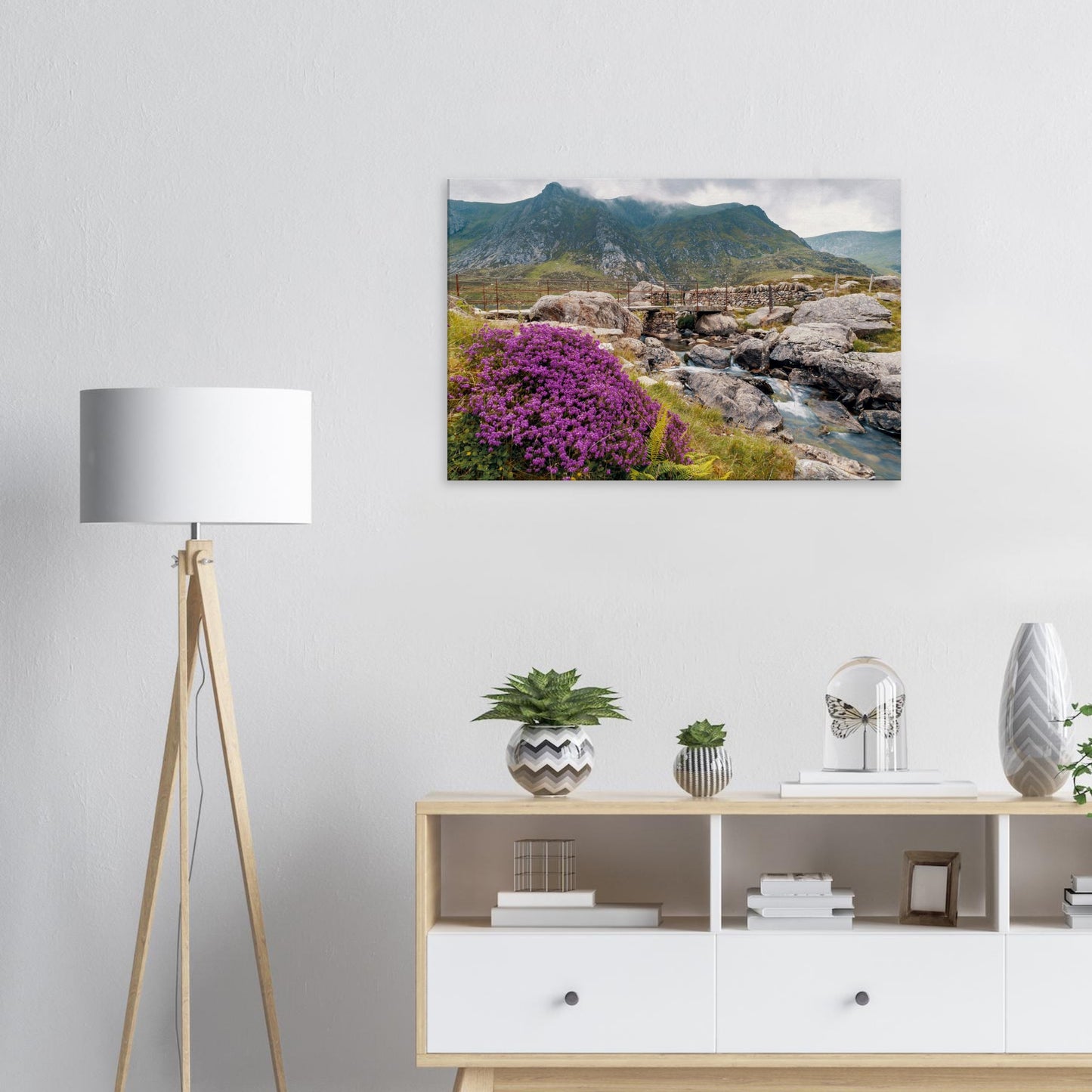 Colourful canvas print of wild Snowdonia landscape