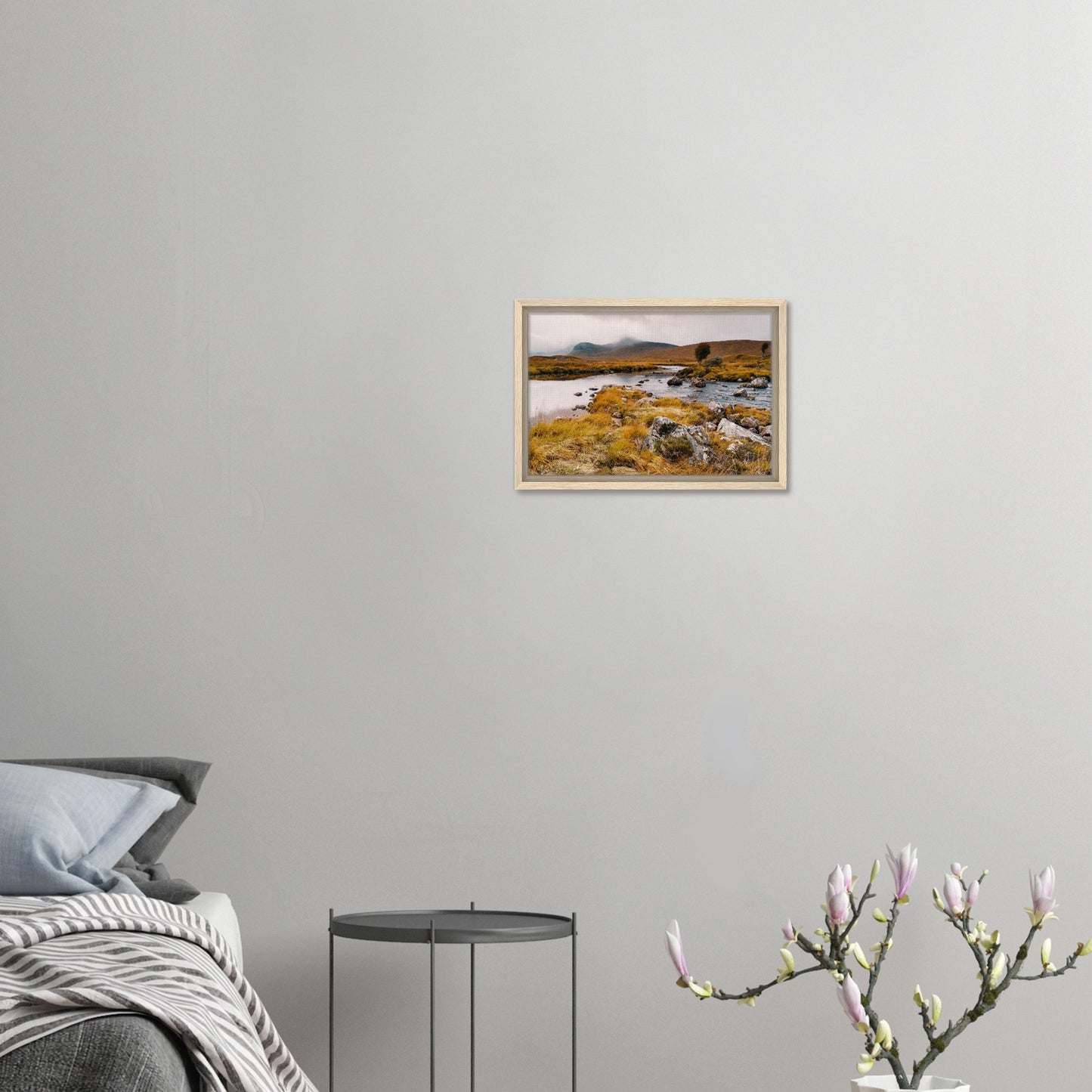 Misty moorland canvas print of Loch Ba