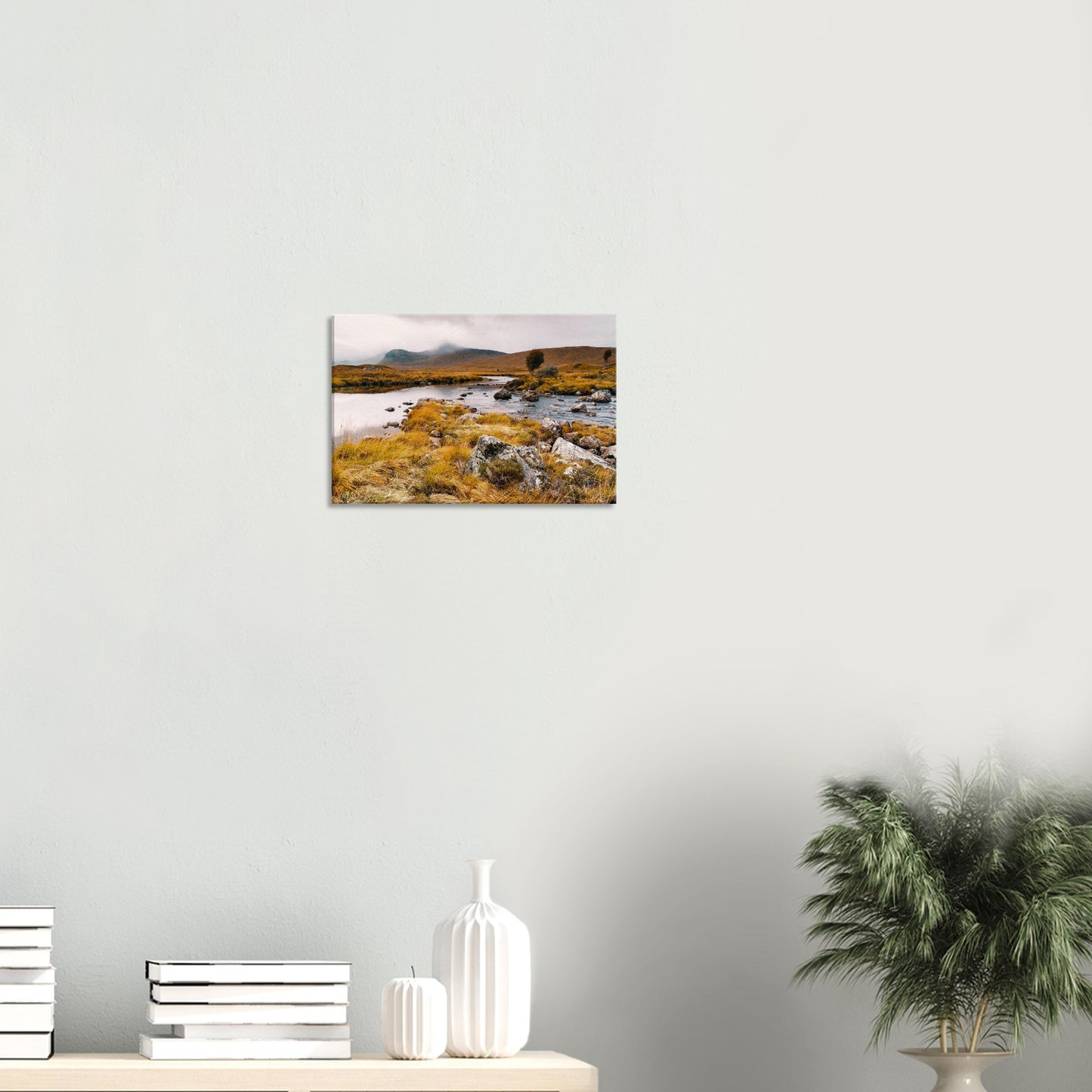 Solitary and wild scene of Loch Ba on Rannoch Moor wall art