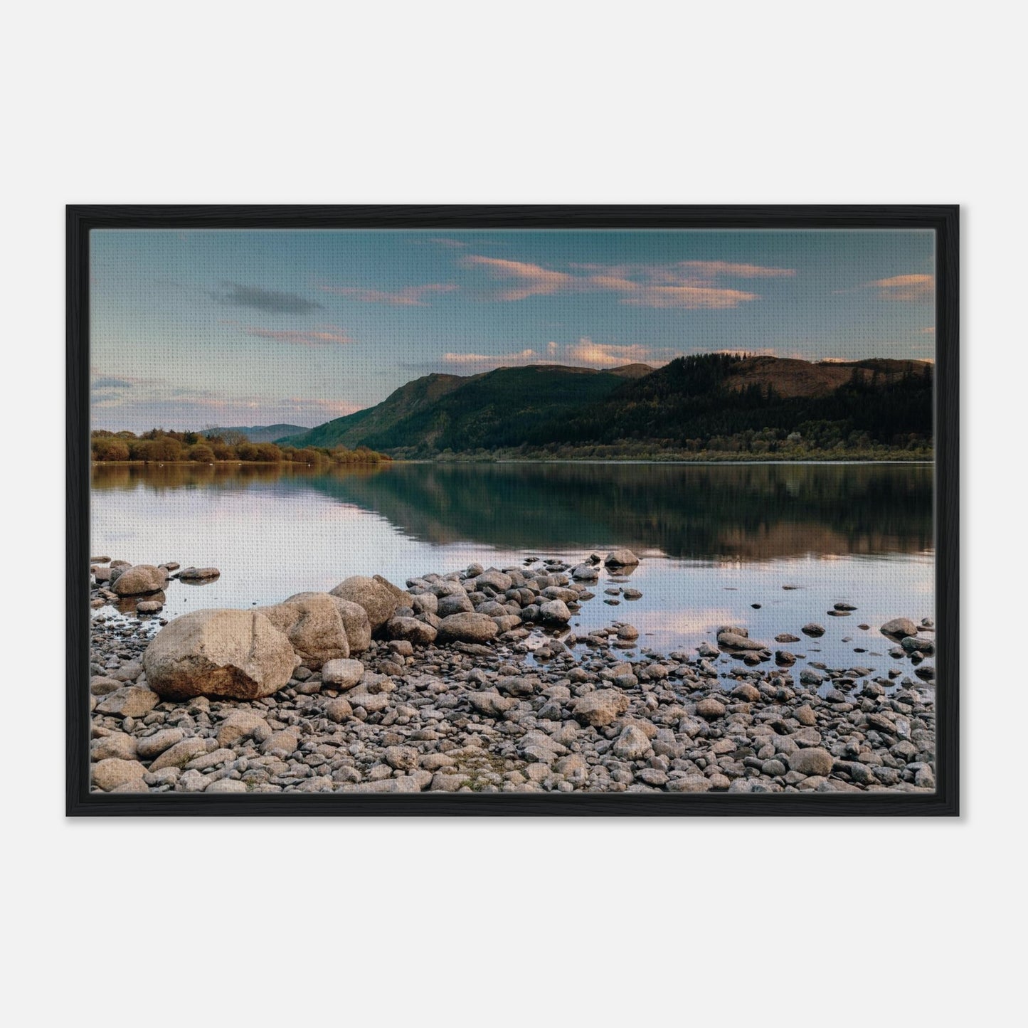 Pastel sky reflecting on Bassenthwaite Lake wall art