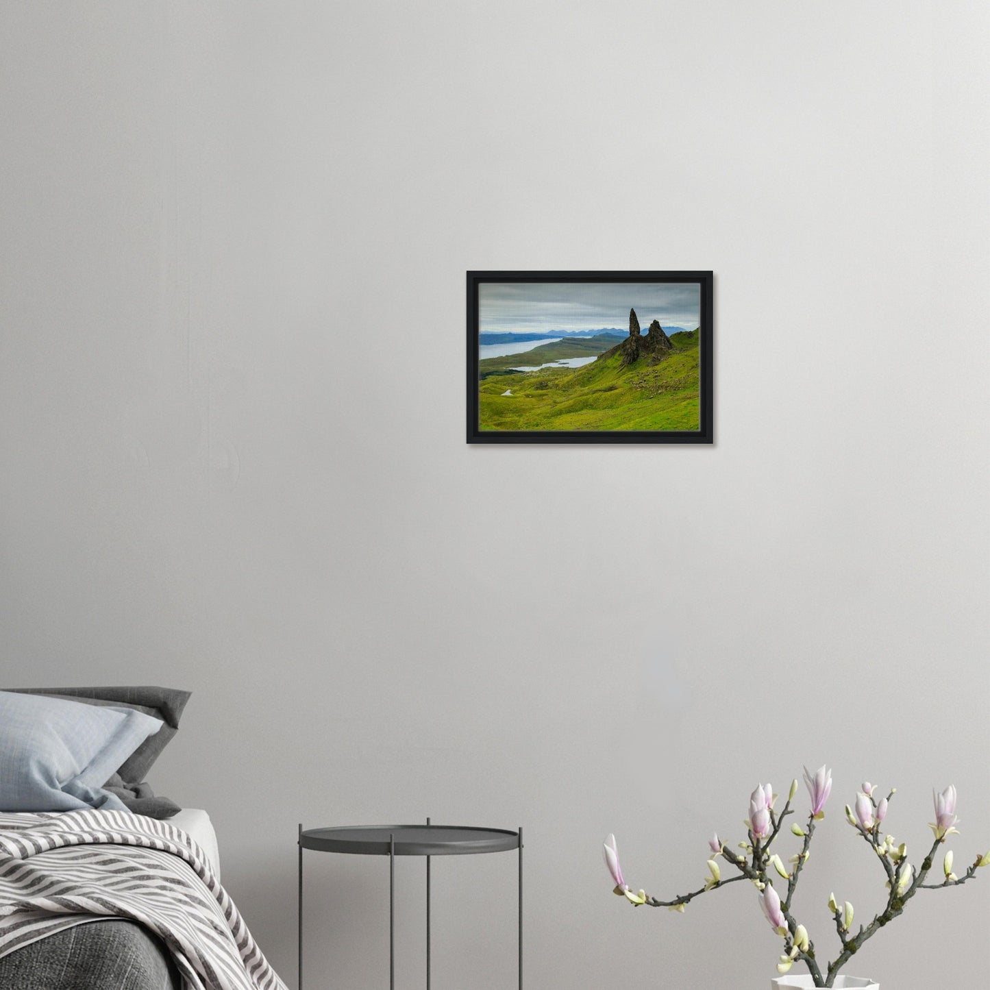 Enchanting landscape of Skye with iconic rock spire in print