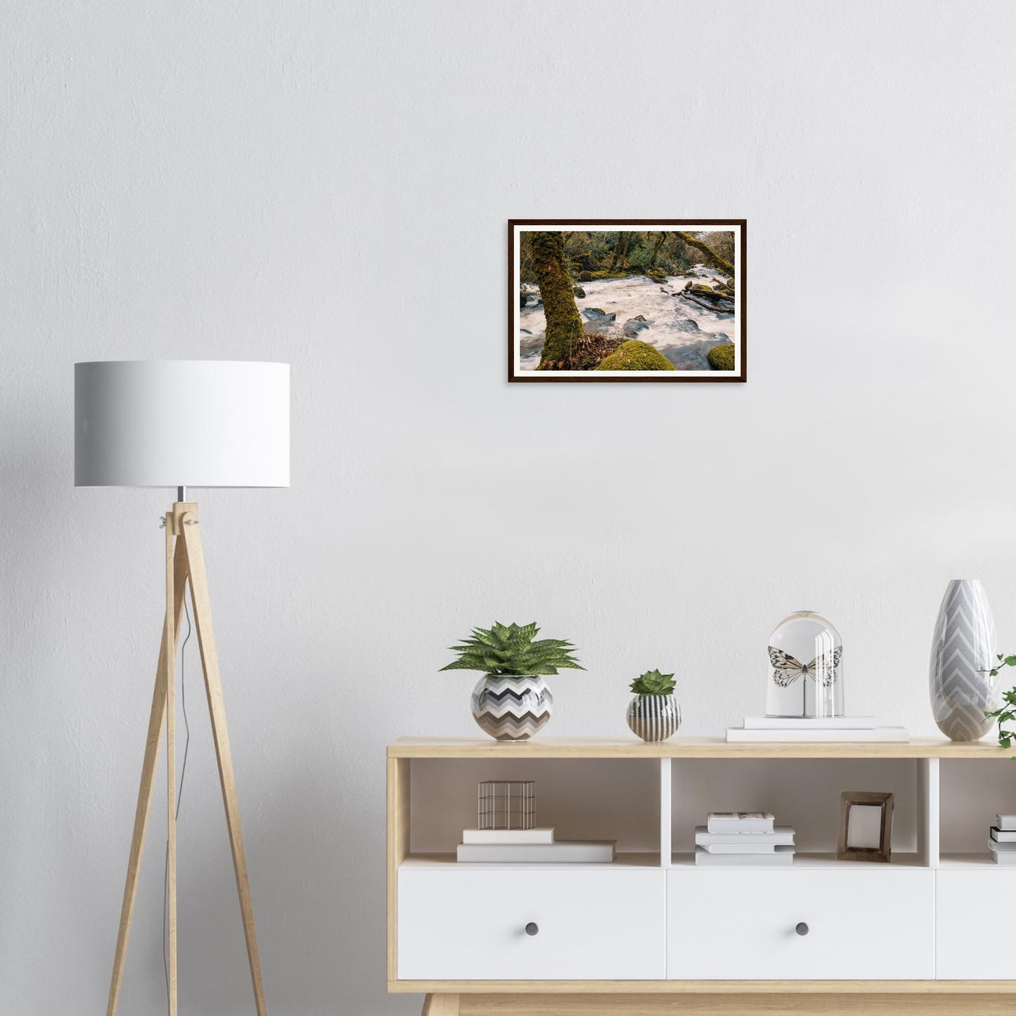 Scenic Dartmoor framed print of River Plym’s energetic flow