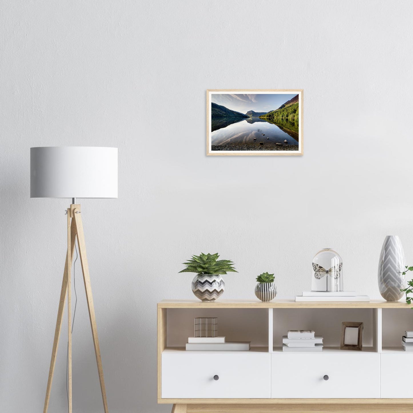 Buttermere reflections framed wall art in Cumbria National Park