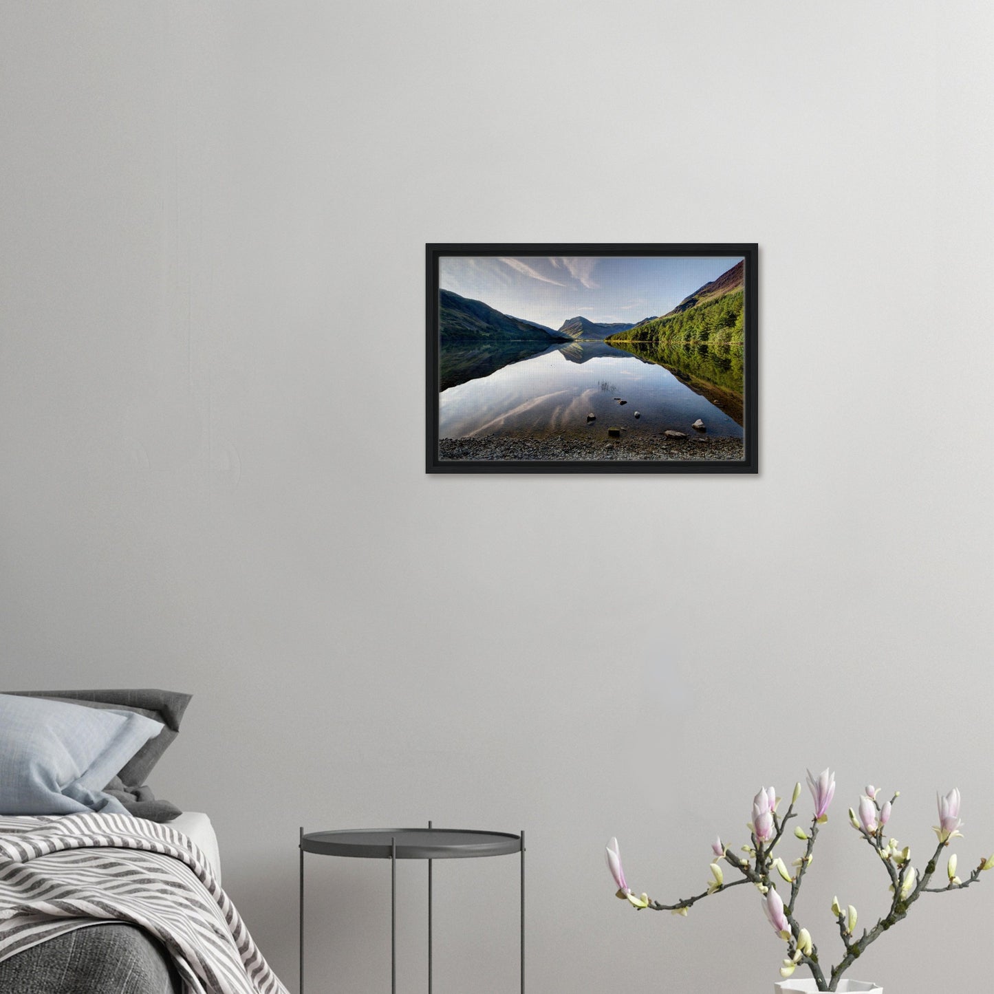 Tranquil lake scene in Cumbria
