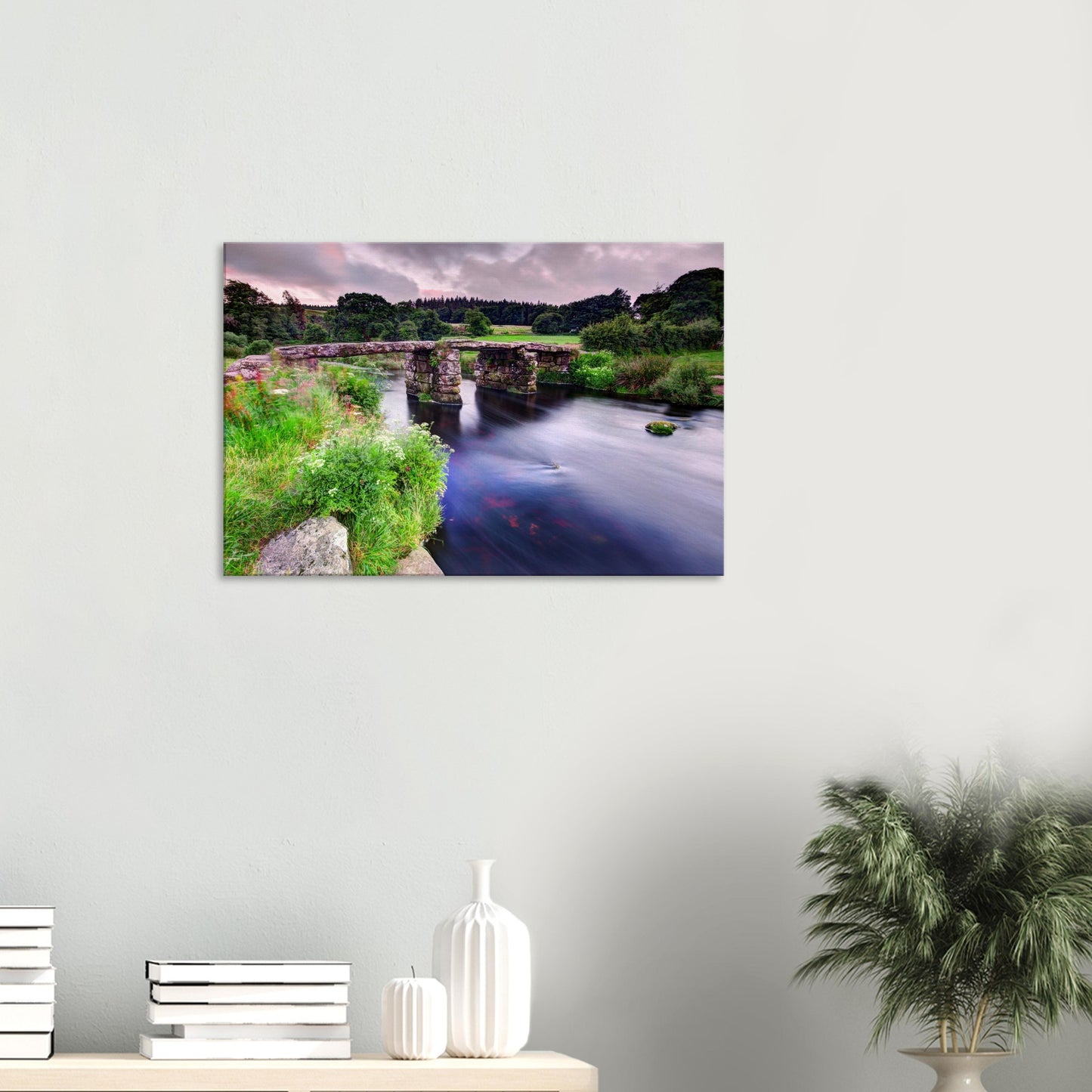 Dreamlike Dartmoor view with long exposure river photography