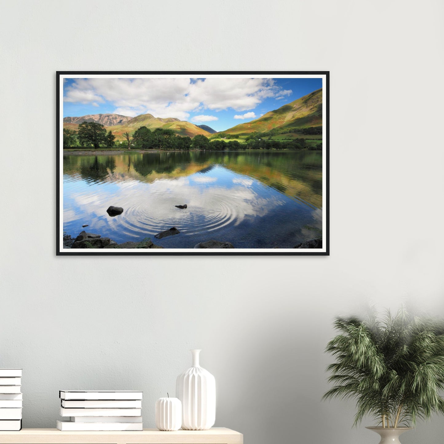 Framed wall art of Buttermere Lake in the Lake District National Park