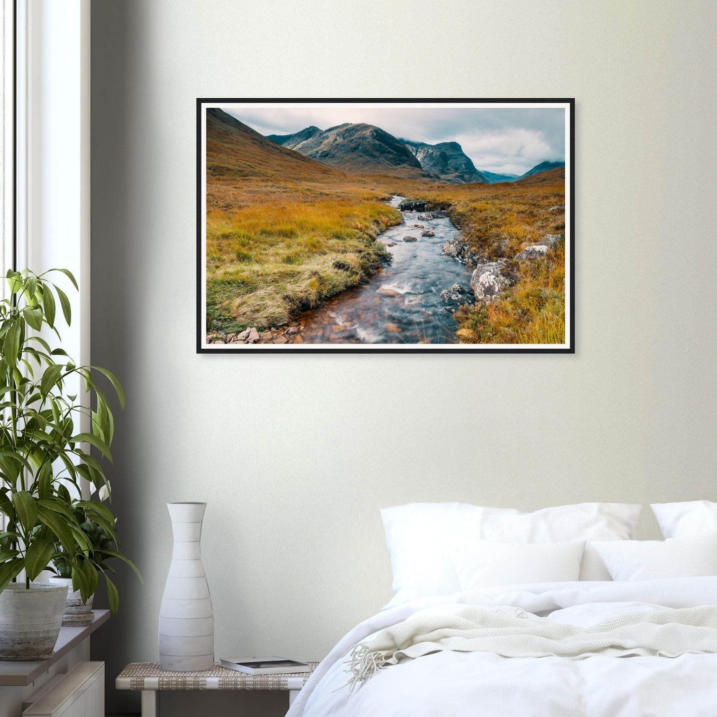 Scottish Highlands framed wall art of Glencoe Valley scene