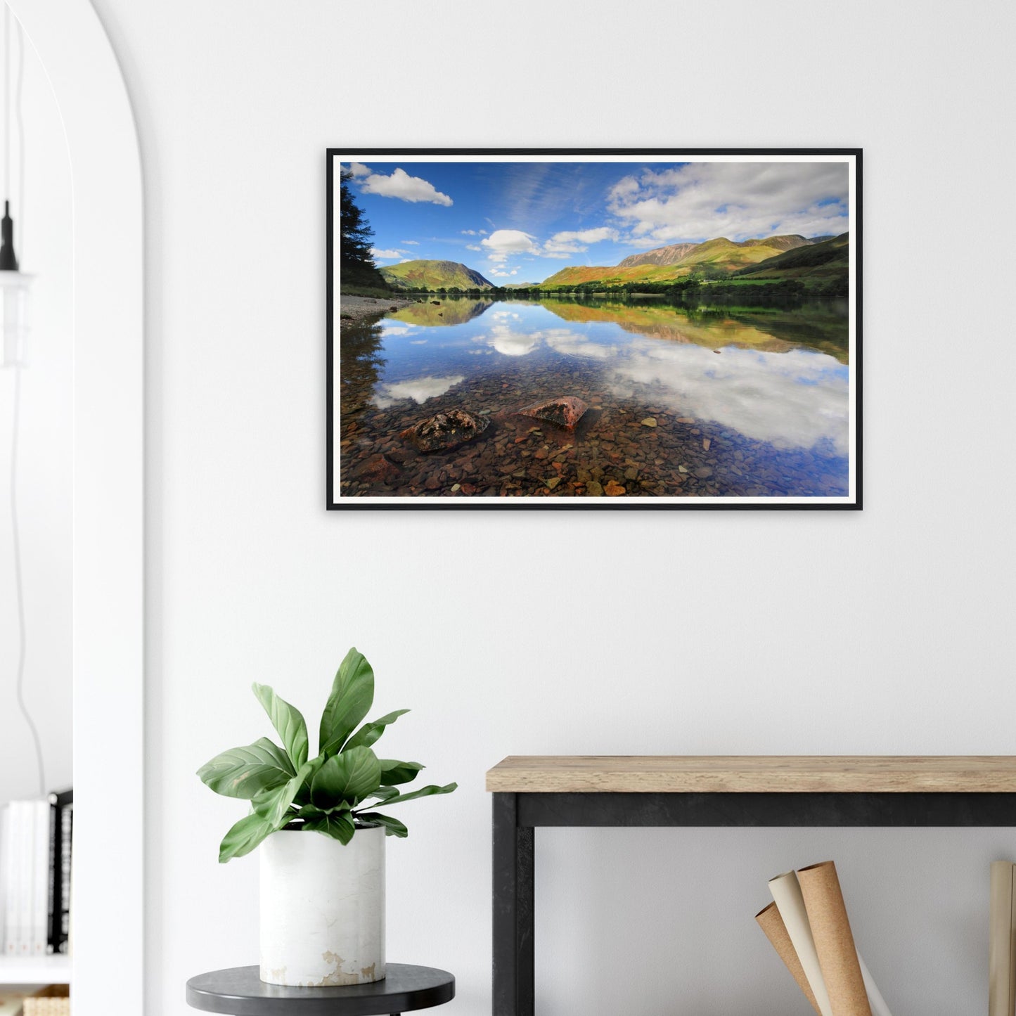 Buttermere framed print of Lake District landscape with clarity