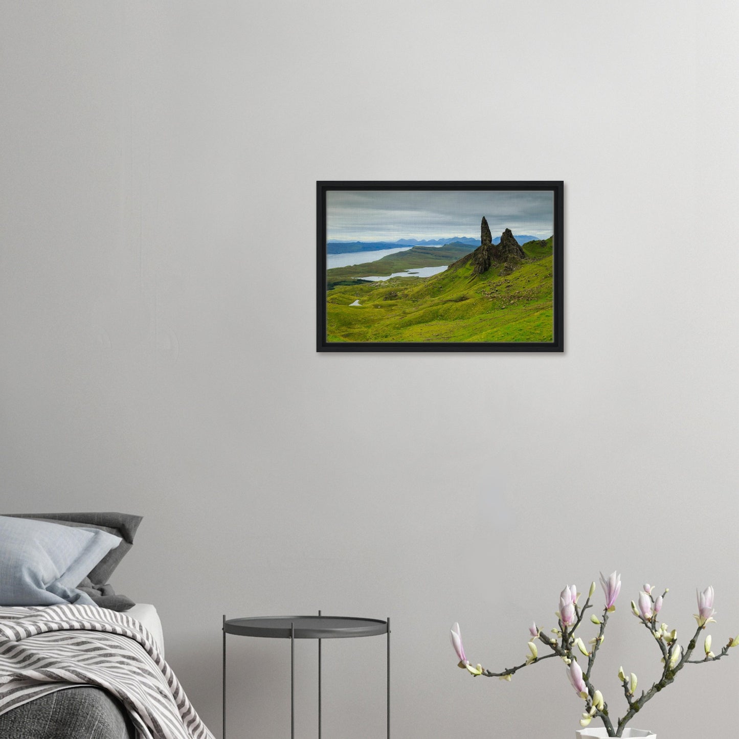 Moody Highland sky over The Old Man of Storr in canvas art