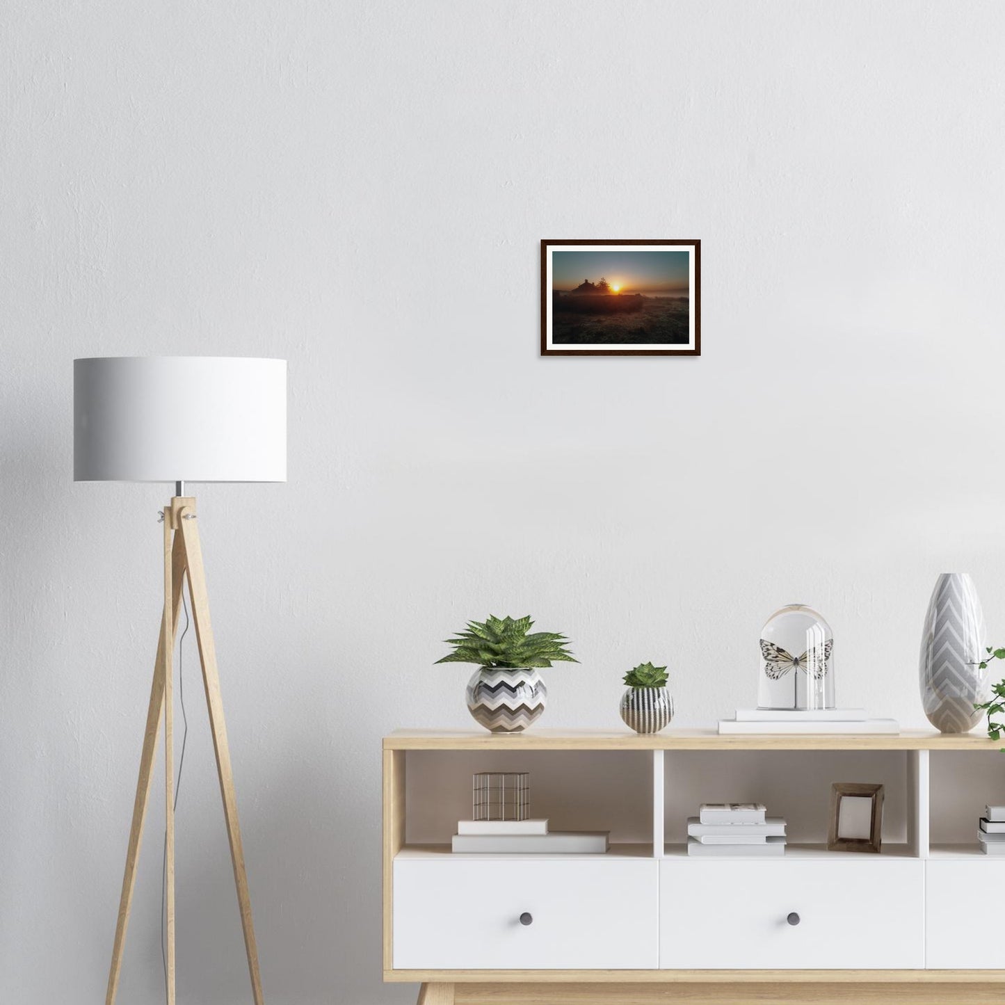 Scenic framed print of Dartmoor National Park at sunrise