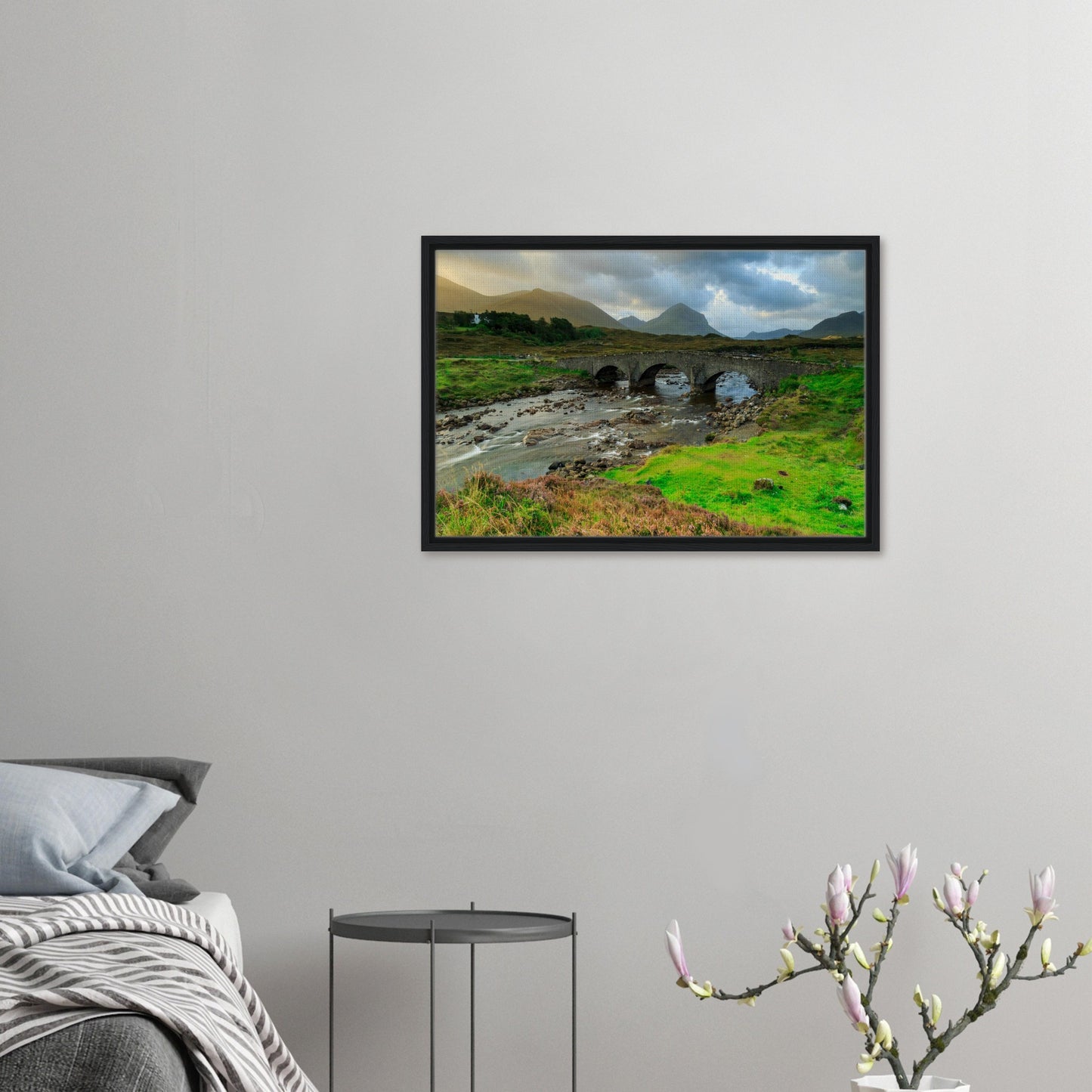 Framed artwork capturing Skye’s Sligachan Bridge at its best