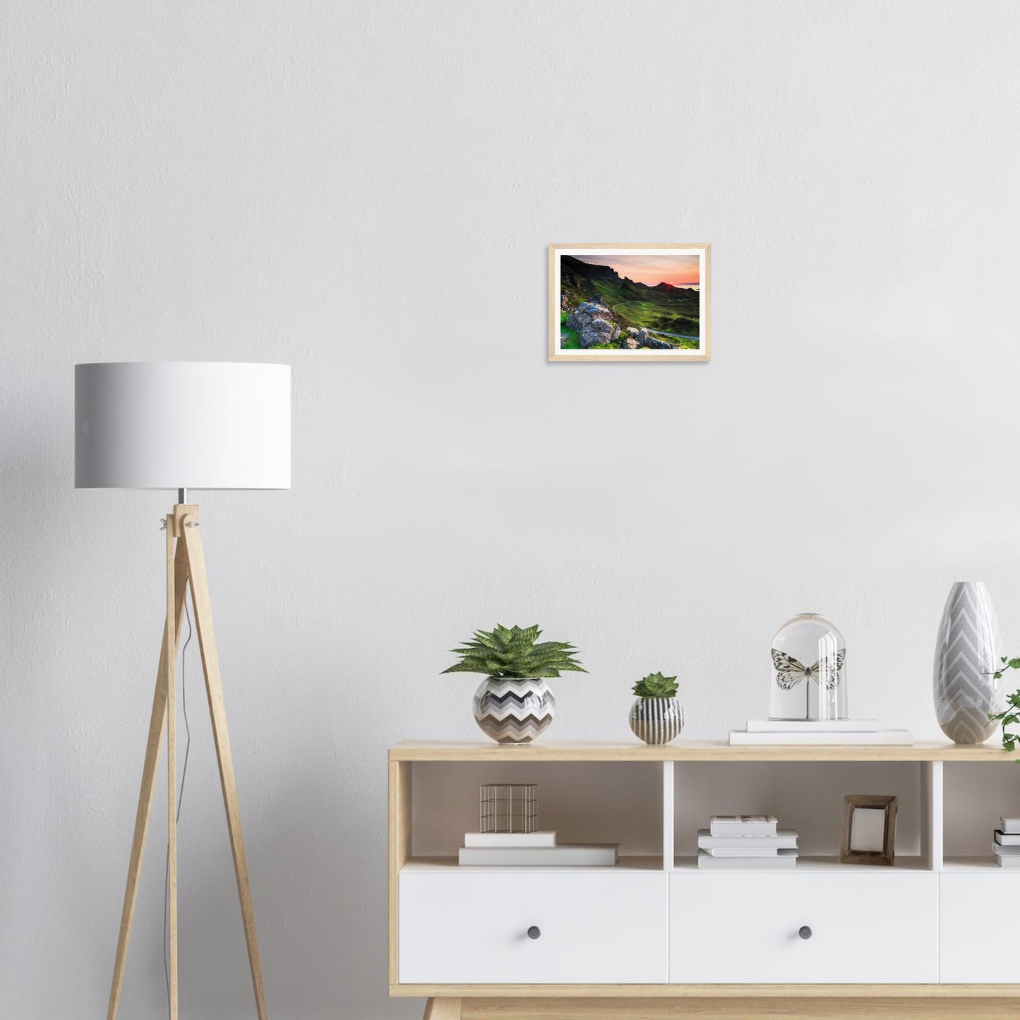 The Quiraing cliffs and valley framed wall art Isle of Skye