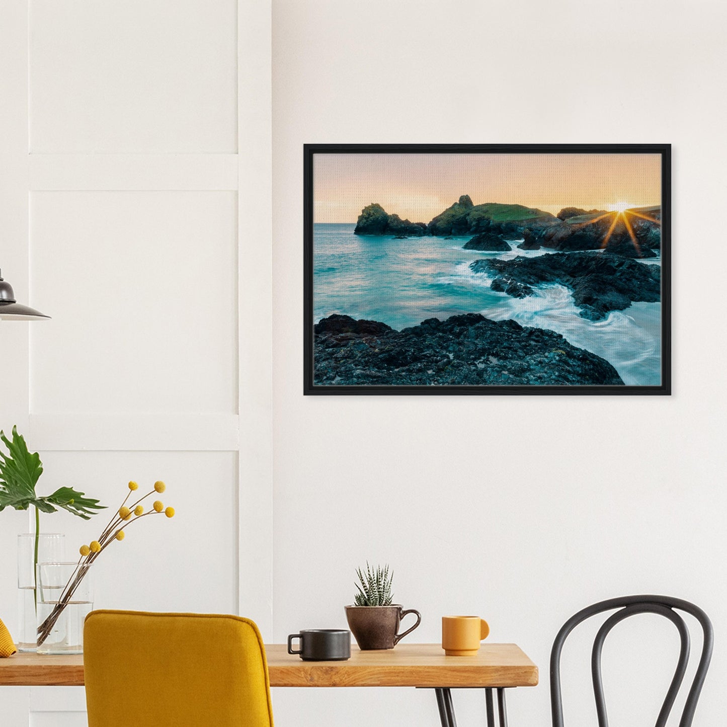 Sunset canvas print of Kynance Cove panorama