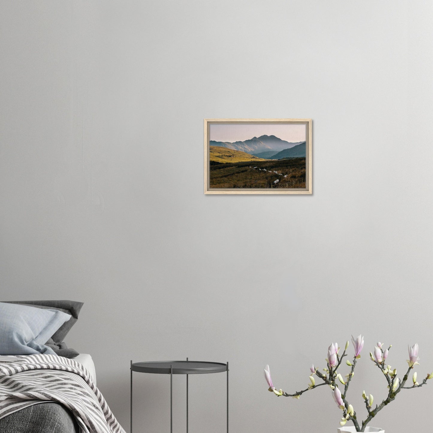 Serene grazing scene in Snowdonia at dusk