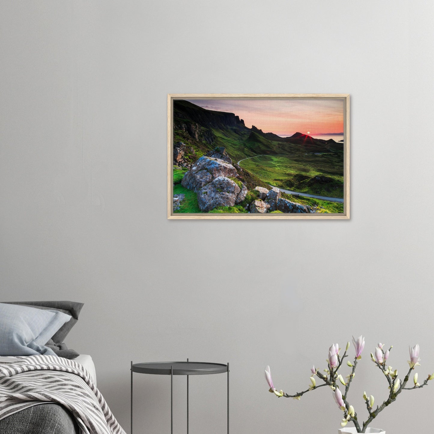 Towering rock formations at sunset on Isle of Skye canvas