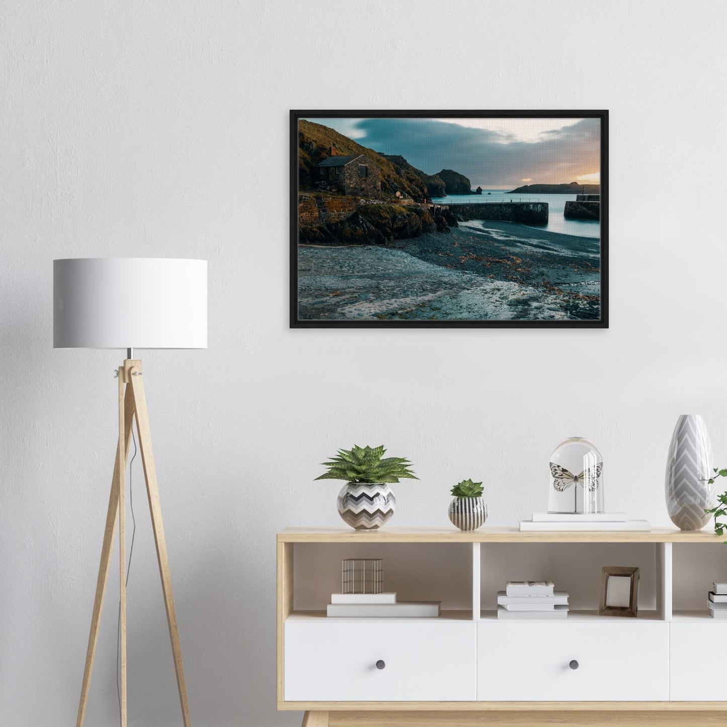 Coastal calm at sunset in Mullion Cove