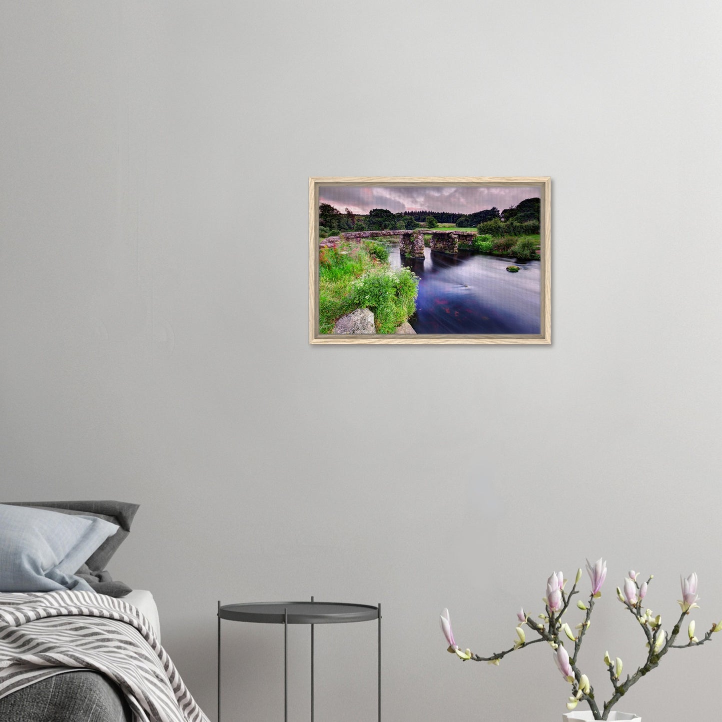 Historic Postbridge scene captured in framed landscape print