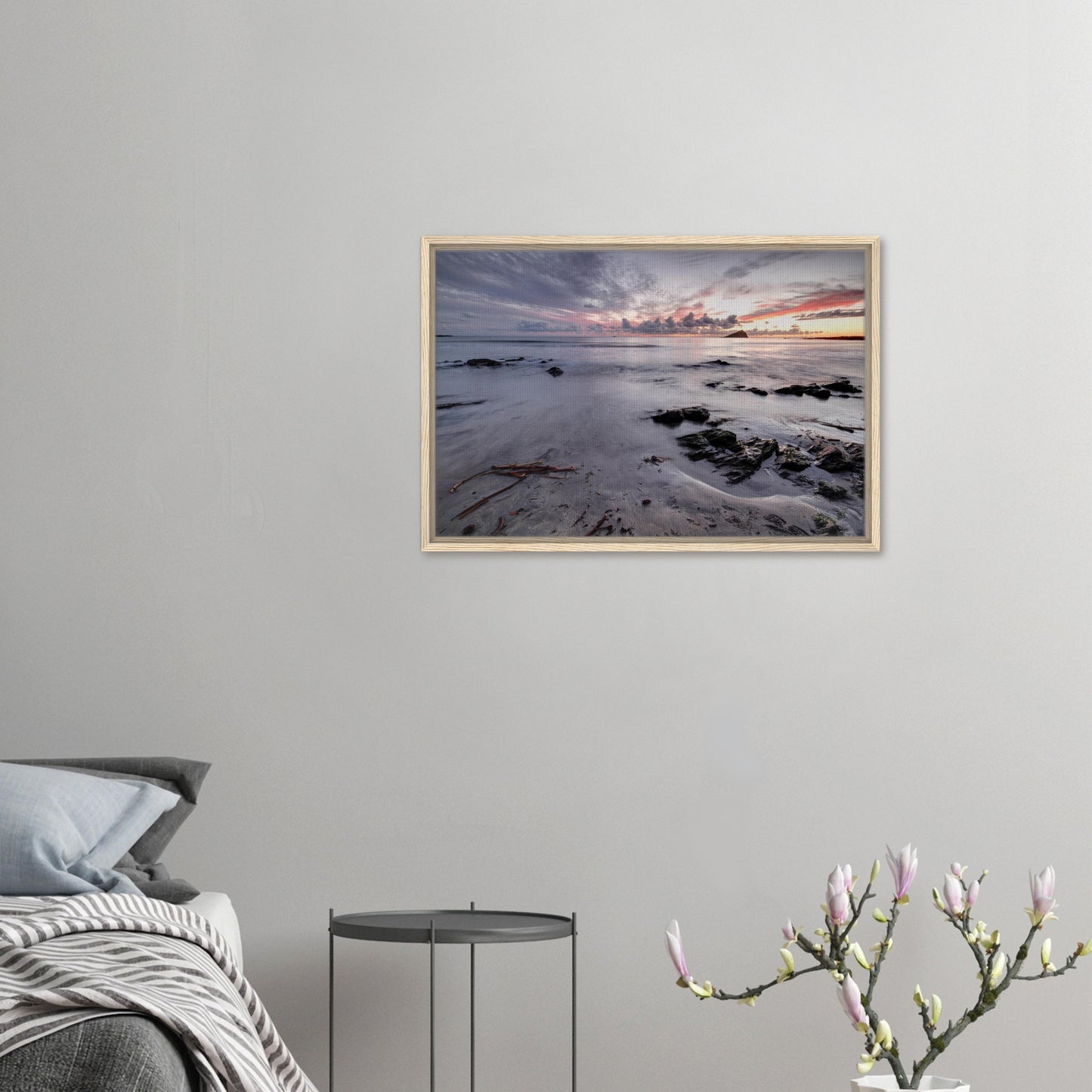 Devon coastal landscape at dusk with the Mewstone in wall art