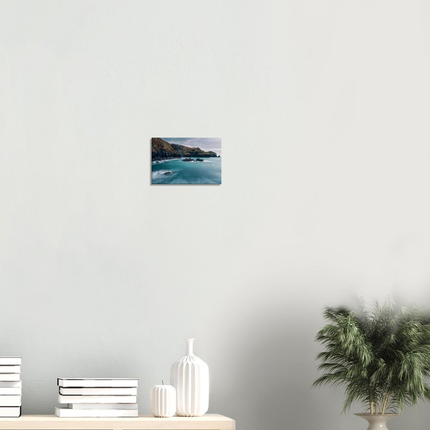 Coastal landscape canvas print of Mullion Cove in Cornwall