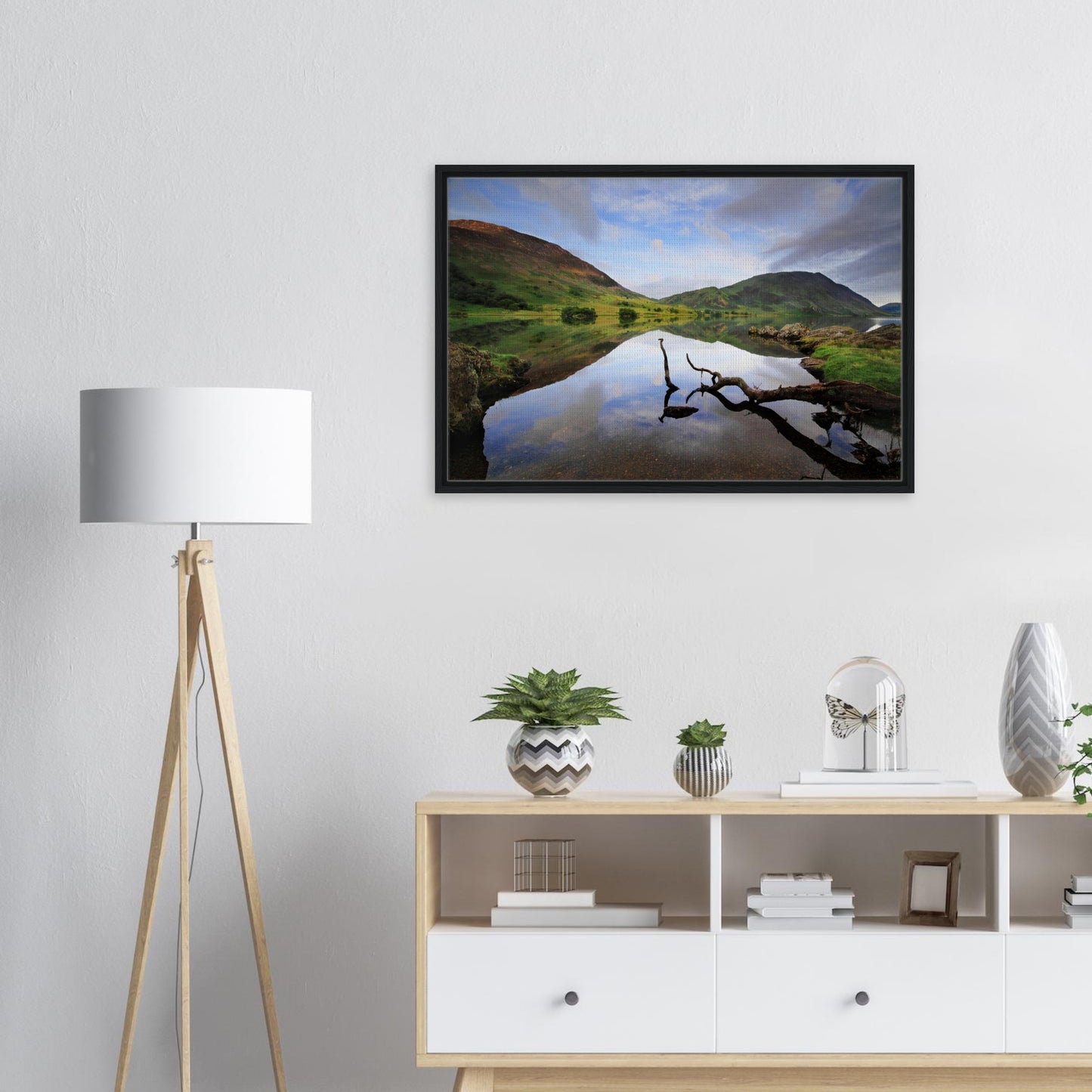 Framed canvas of Crummock Water’s natural beauty and peace