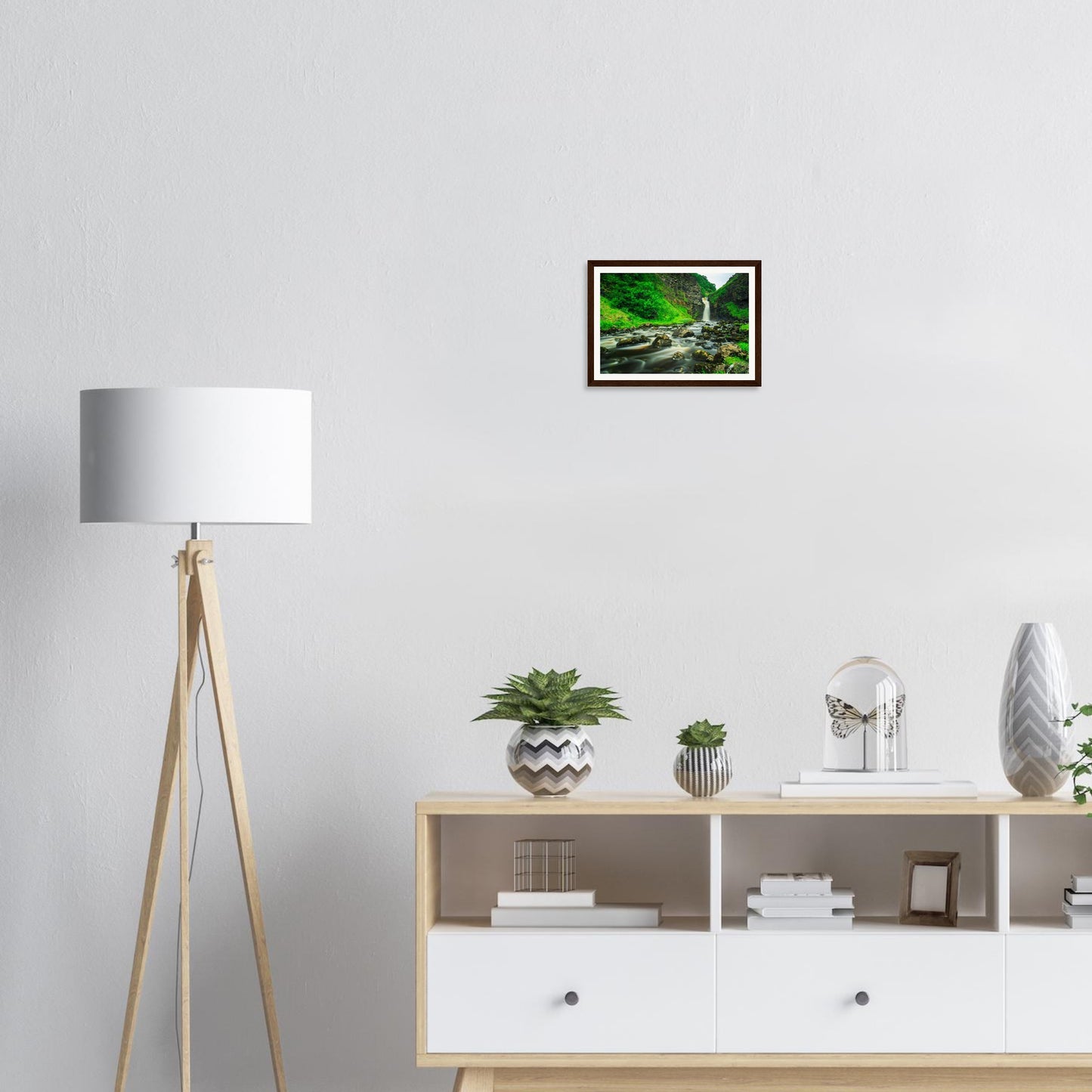 Scenic riverscape framed print of Lealt Falls in Scotland