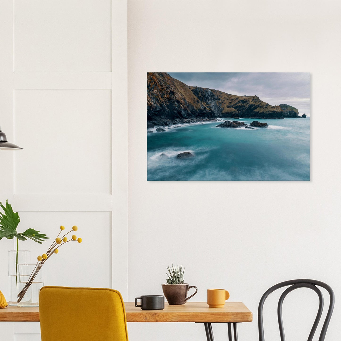 Moody coastal landscape wall art from Mullion Cove