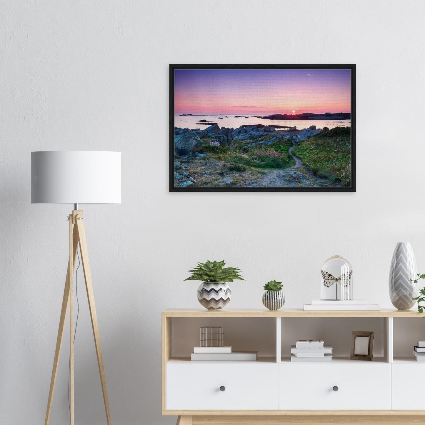 Lihou Island framed canvas with peaceful evening atmosphere