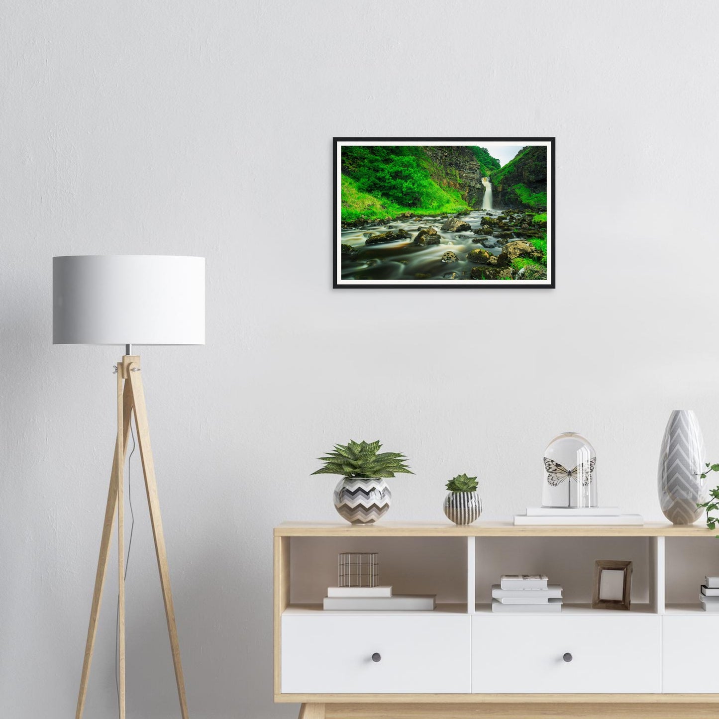 Framed print of Lealt Falls riverscape on the Isle of Skye