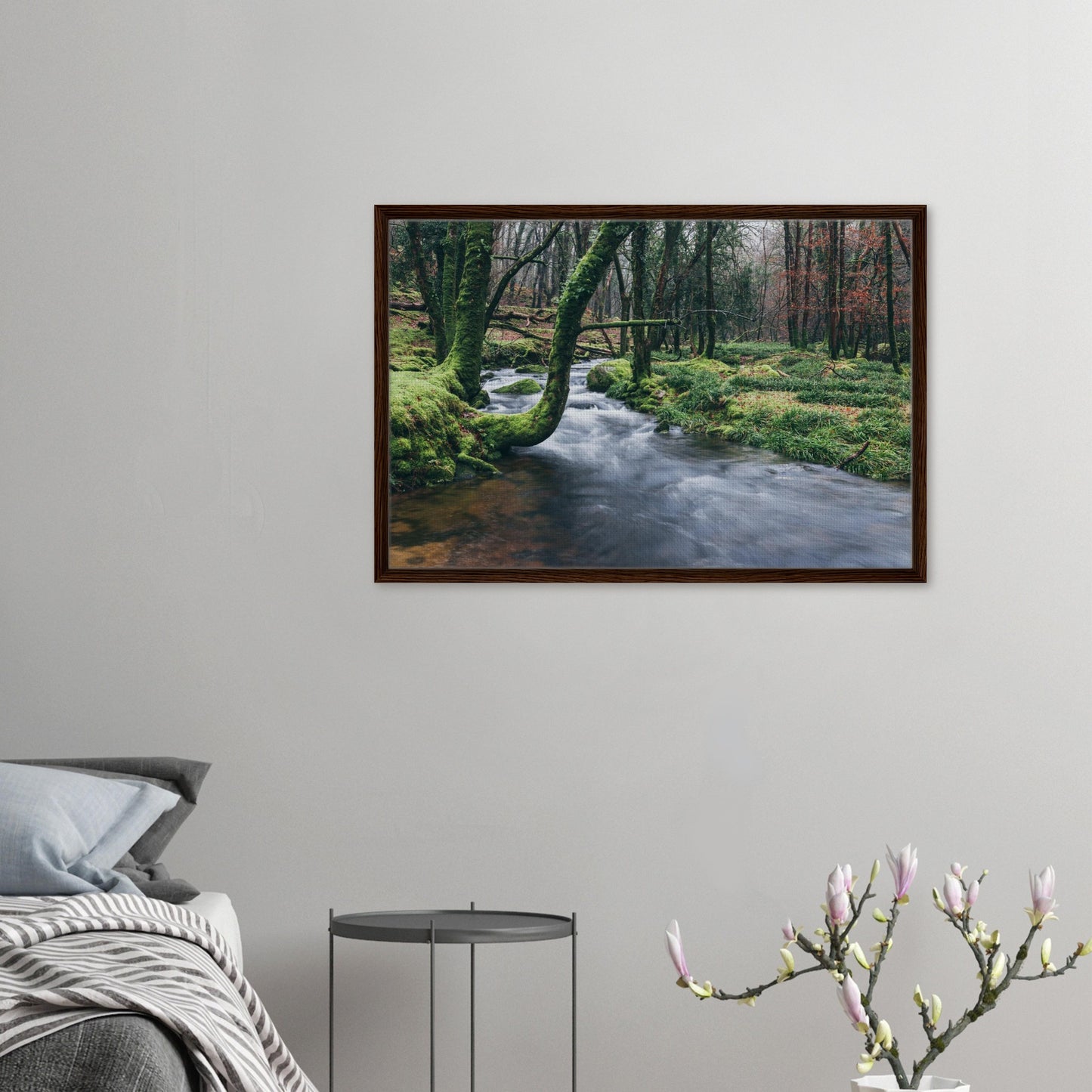 River Meavy Dartmoor forest view in wall art canvas