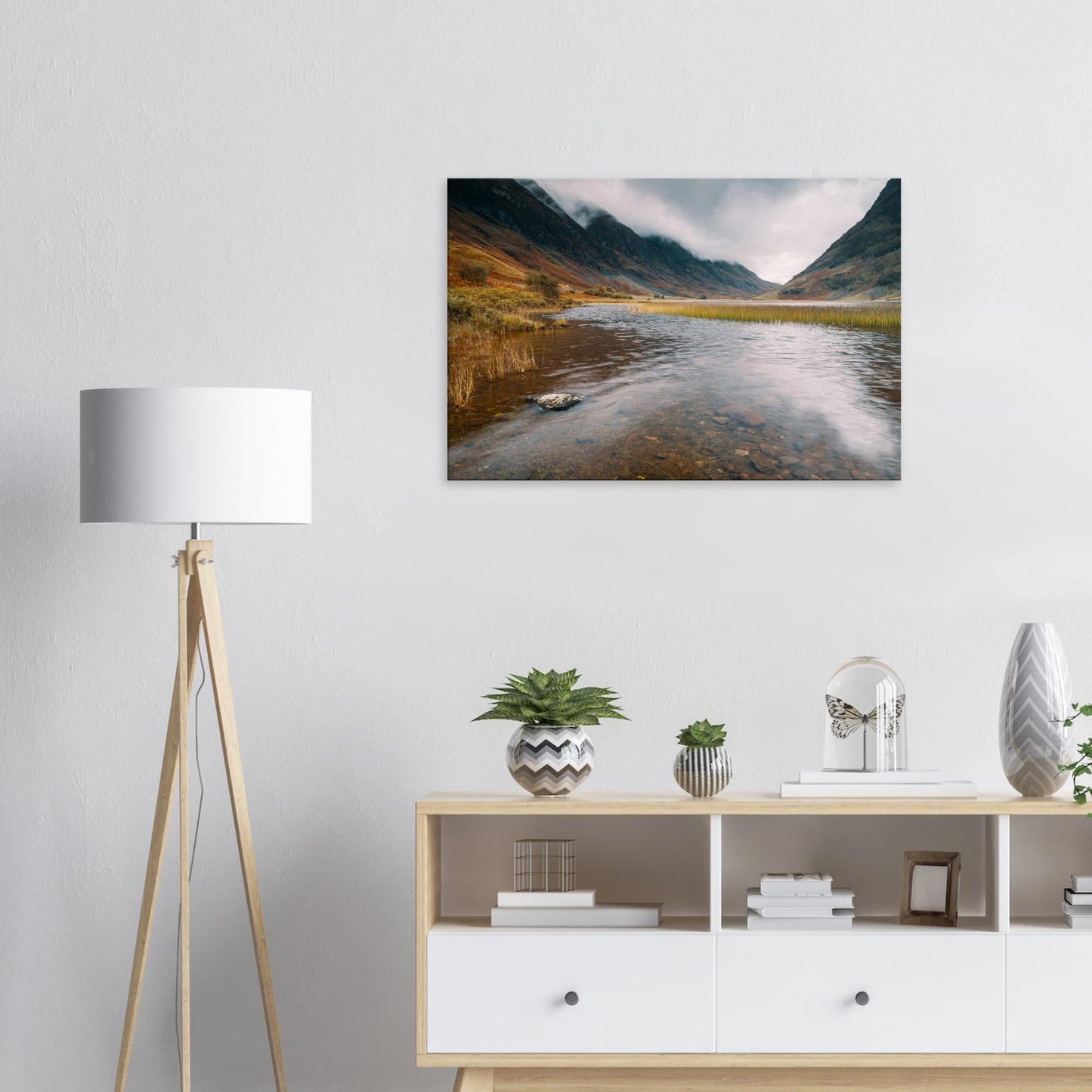 Captivating Loch Achtriochtan scene in atmospheric wall art
