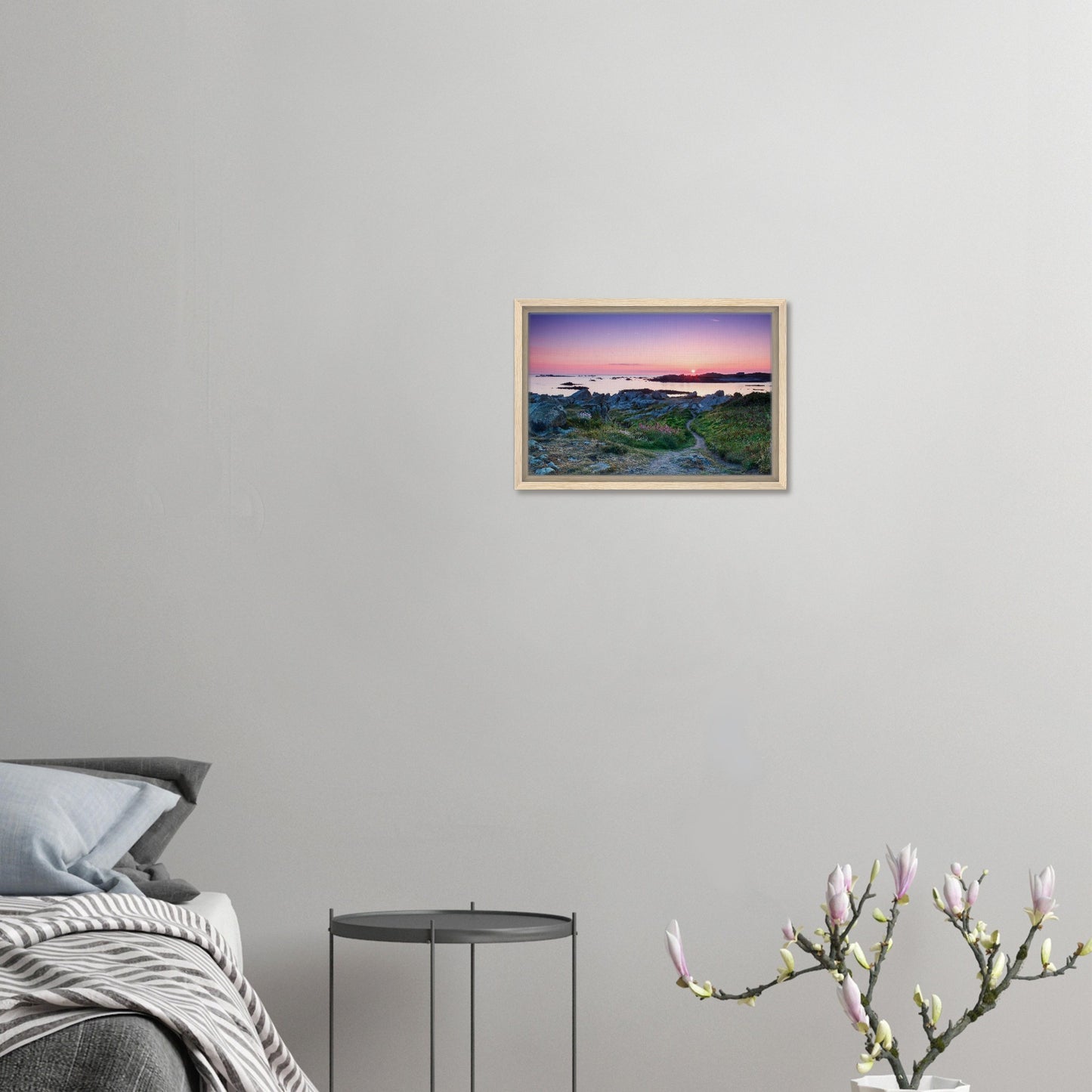 Lihou Island framed canvas with winding footpath at dusk