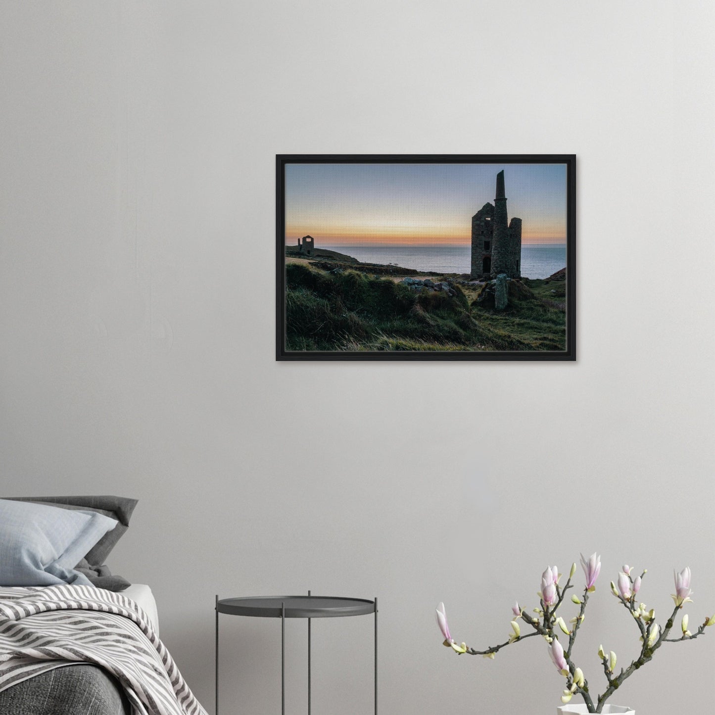 Wheal Owles framed artwork capturing golden hour