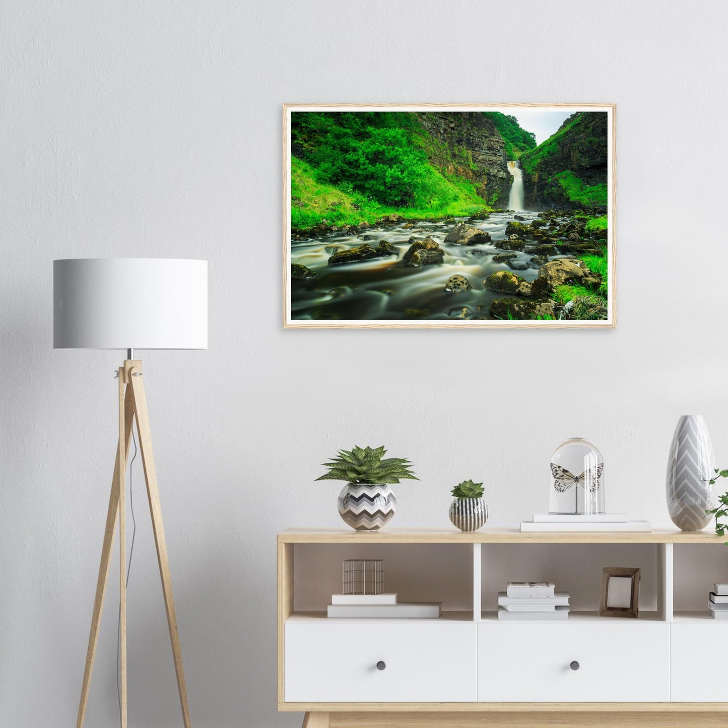 Long exposure waterfall at Lealt Falls with silky water effect