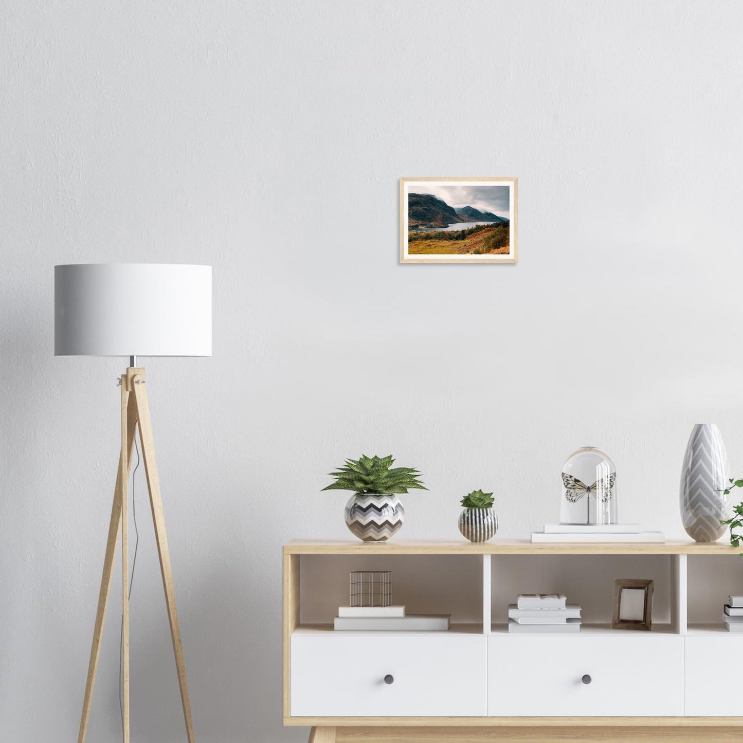 Atmospheric framed wall art of Loch Shiel wild Highlands