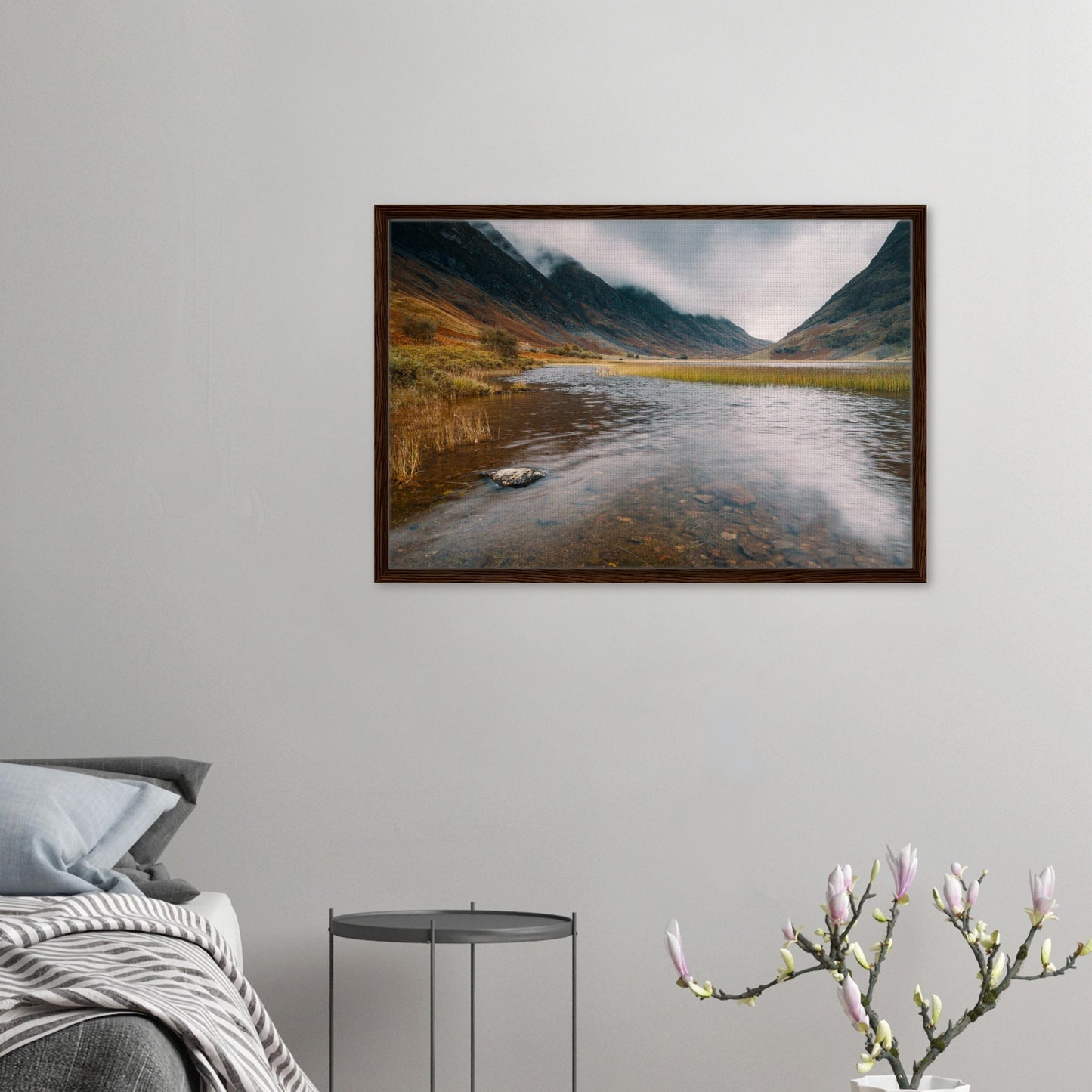 Peaceful loch view in Scottish Highlands print