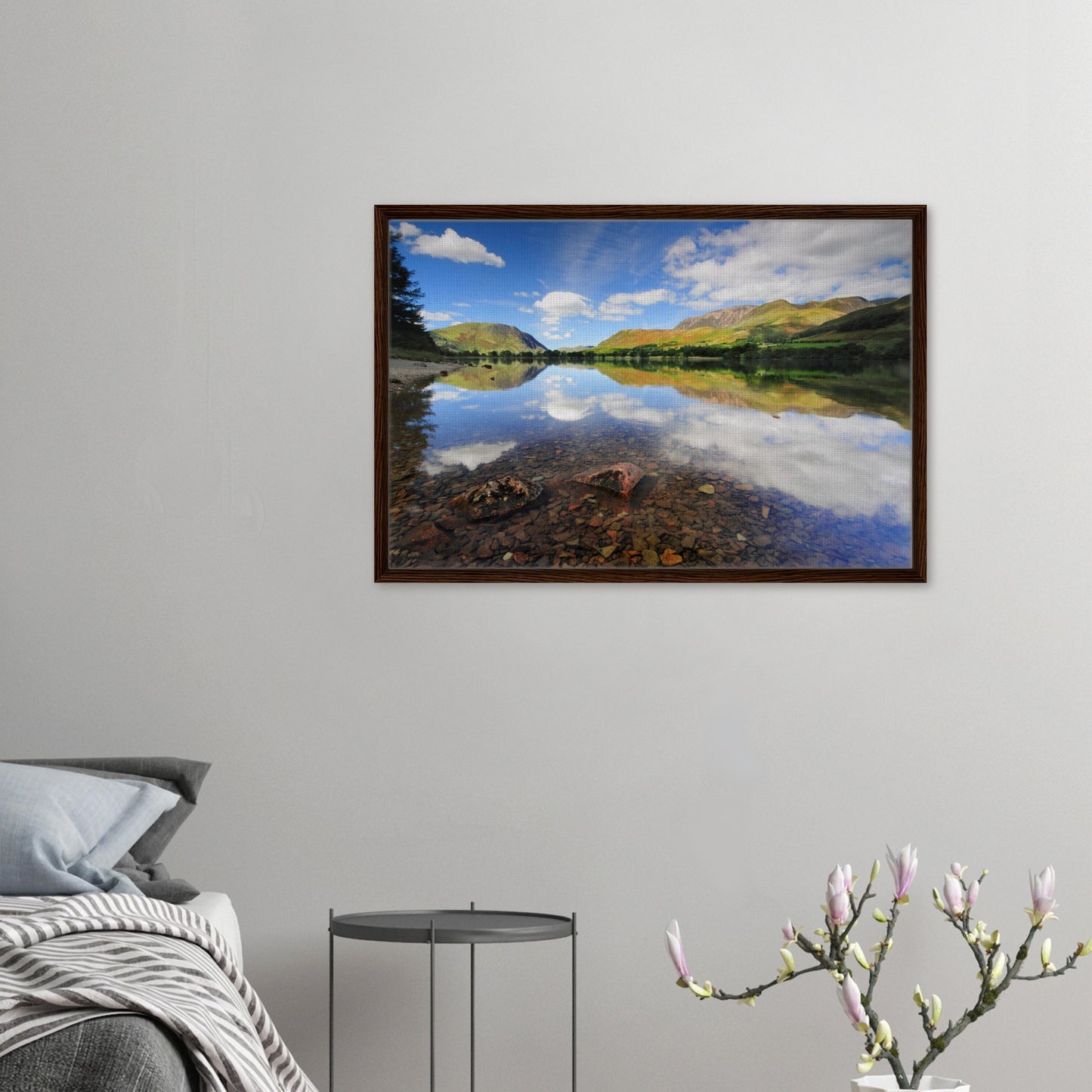 Still waters and natural detail in Buttermere canvas print