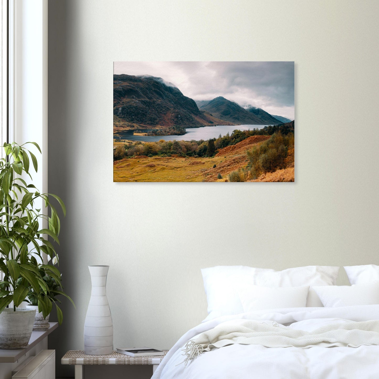 Untamed autumn landscape of Loch Shiel in scenic wall art