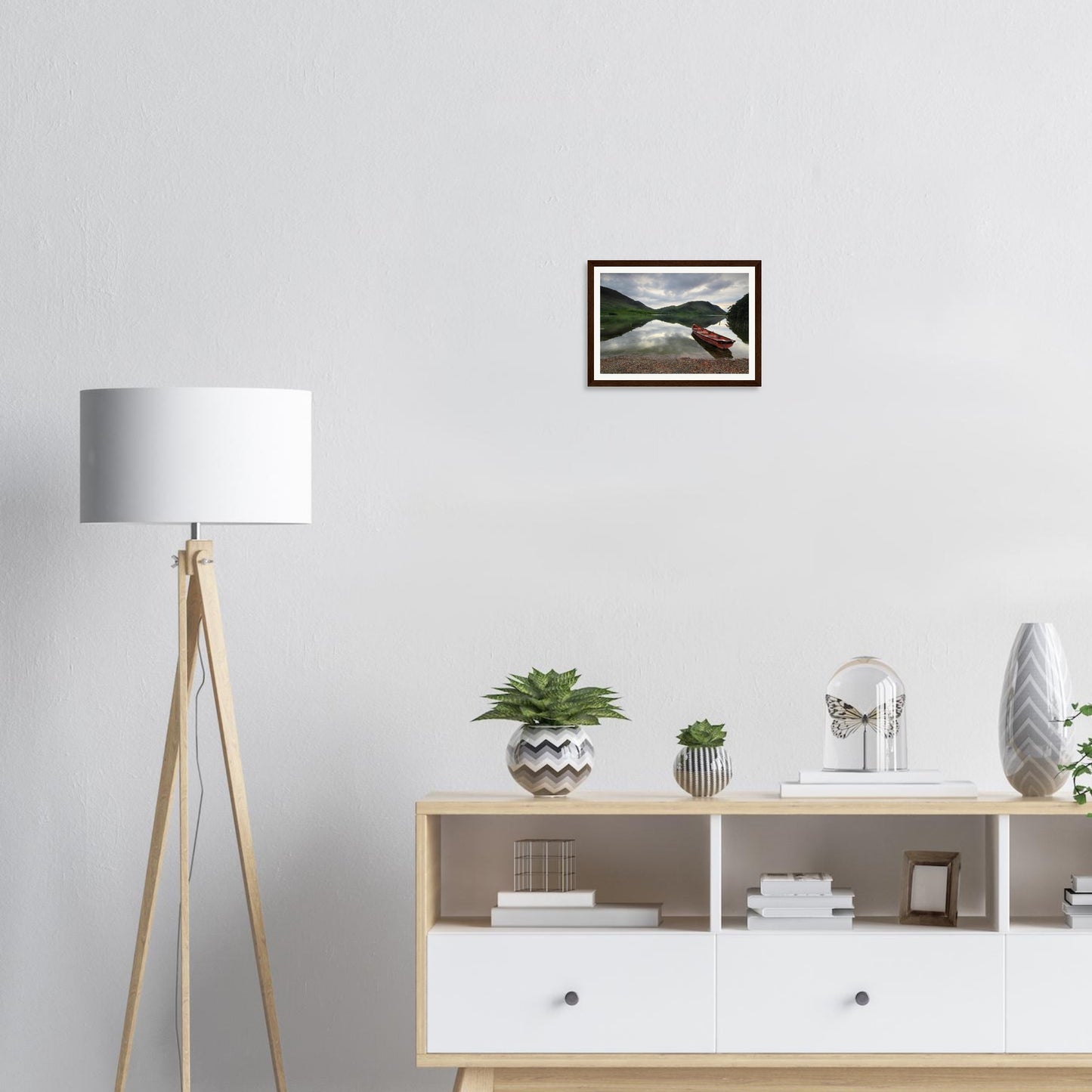 Lake District framed wall art of Crummock Water at dusk