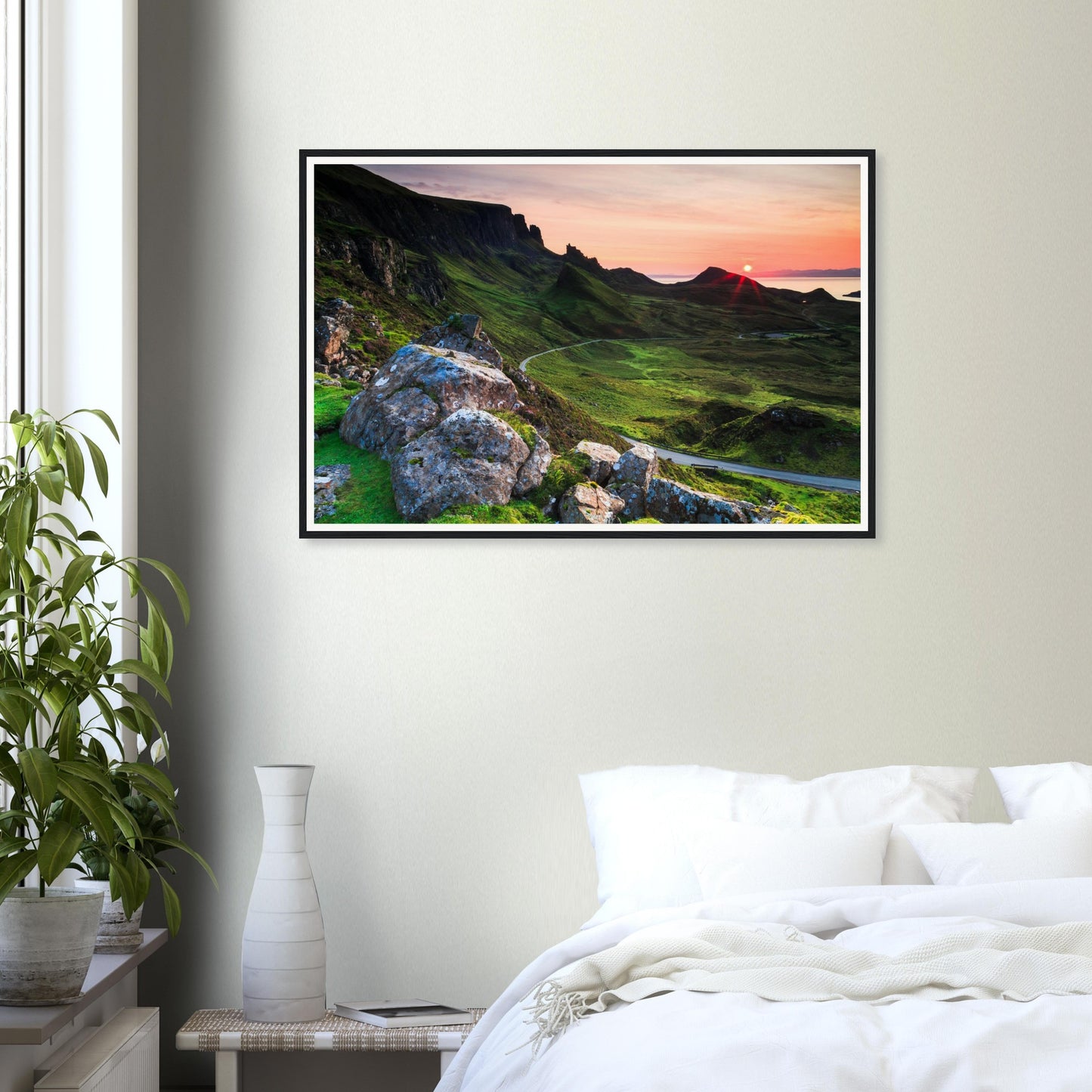 Towering rock formations at The Quiraing framed wall art