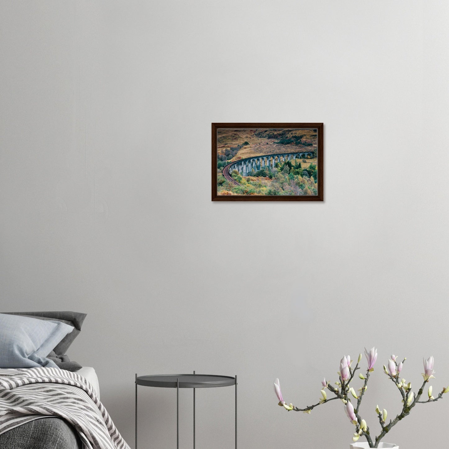 Autumn colours at Glenfinnan framed canvas