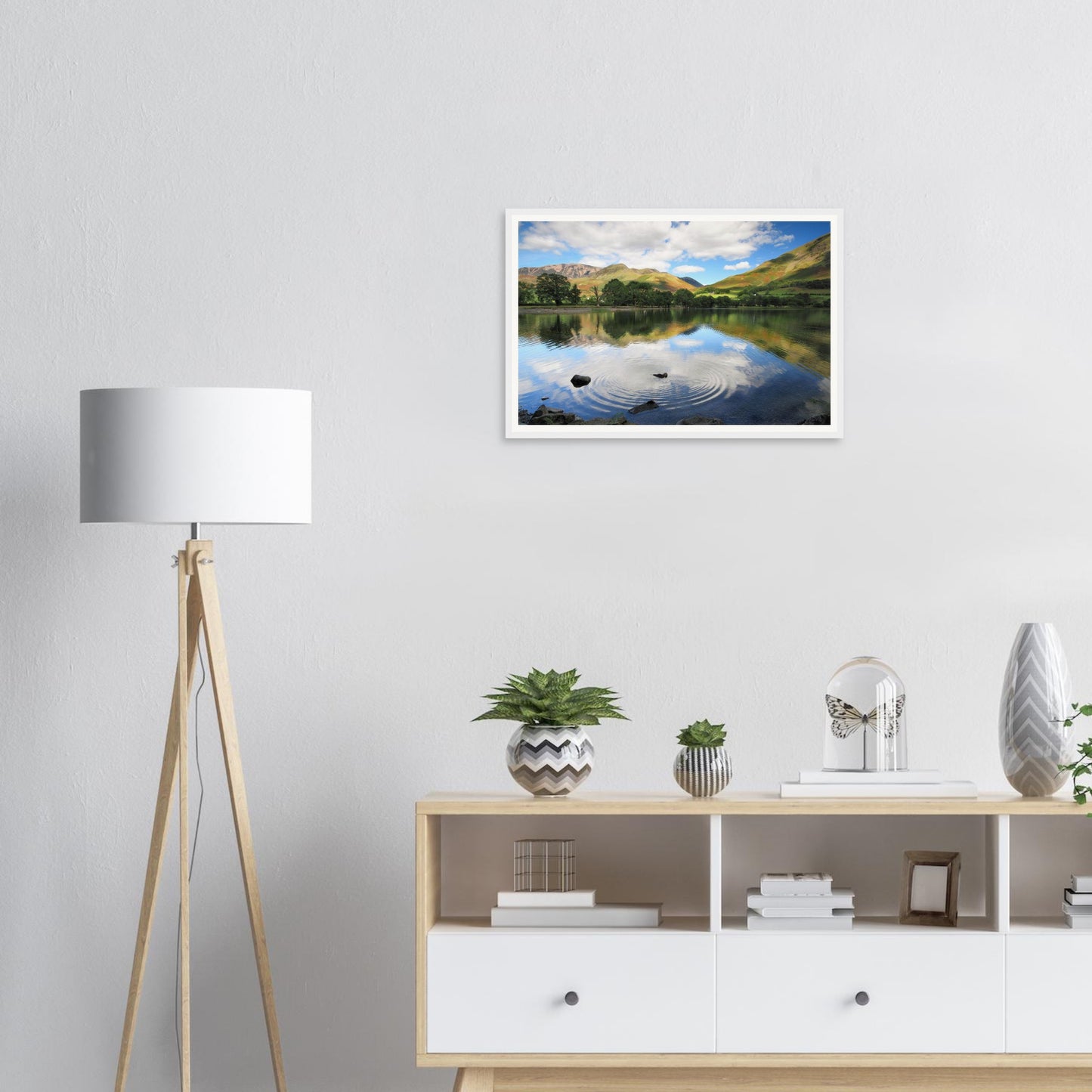 Lake District framed wall art featuring Buttermere reflections