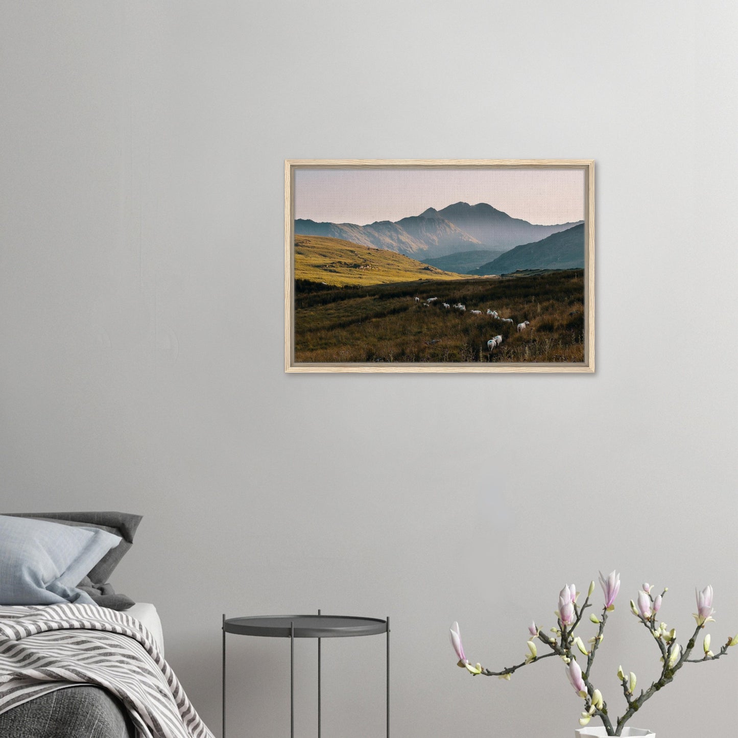 Majestic Welsh peaks in evening glow artwork